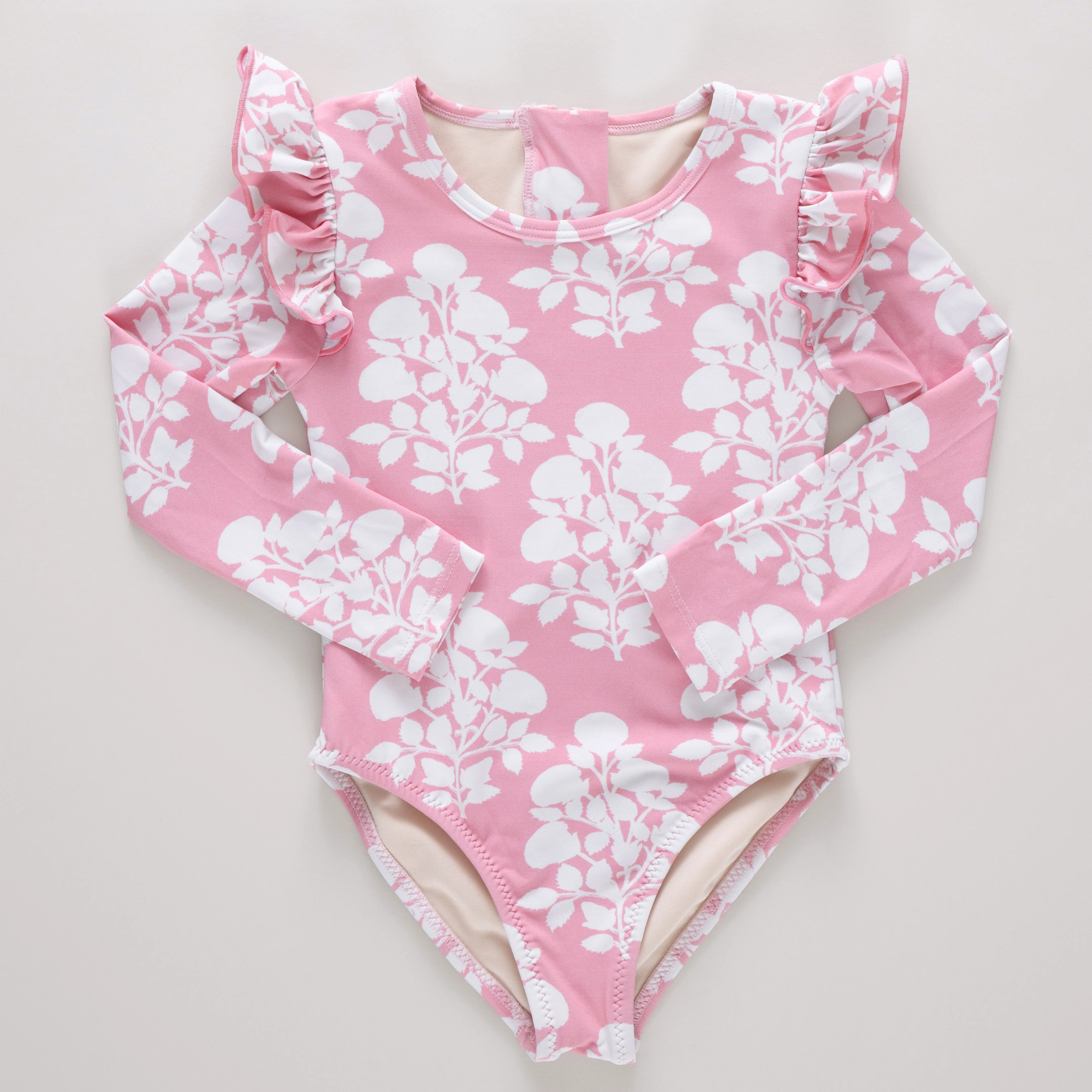 Baby Girls Rachel SwimSuit - Pink Bouquet Floral - Image 2