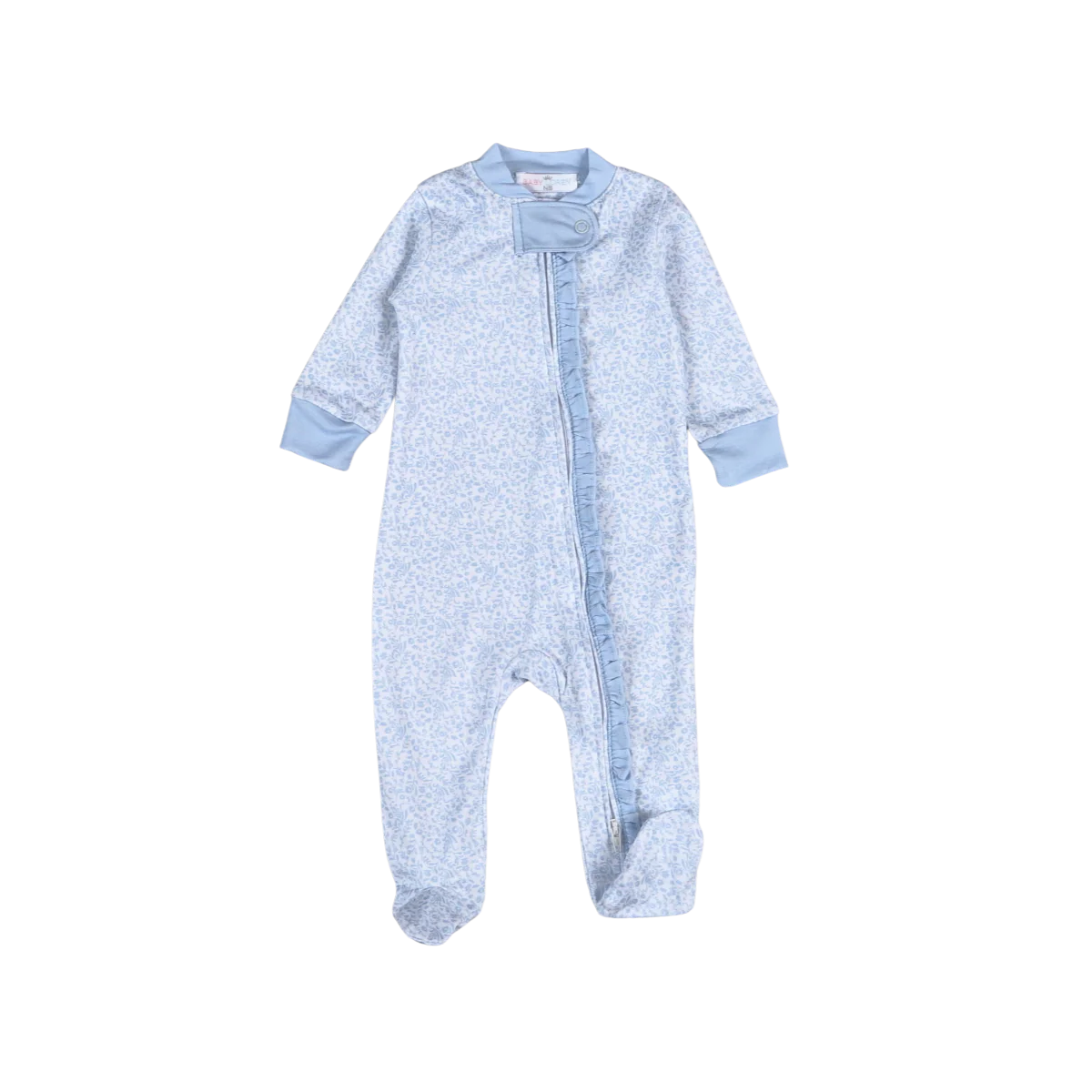 Baby Loren Ivy Floral Zipper Footie