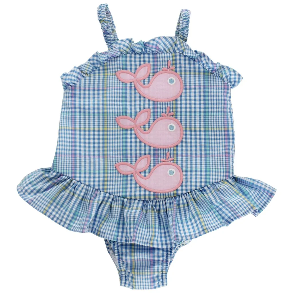 Bailey Boys Whale Wishes 1 Piece With Ruffle