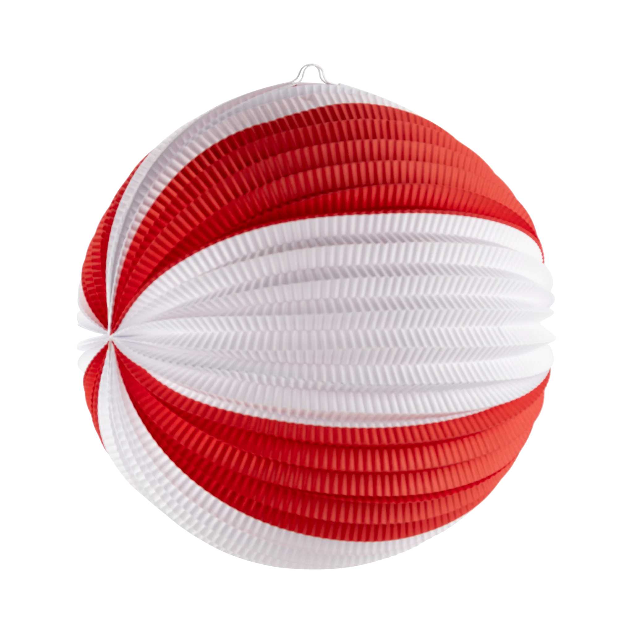 BEC1103 - Red and Cream Accordion Paper Lanterns