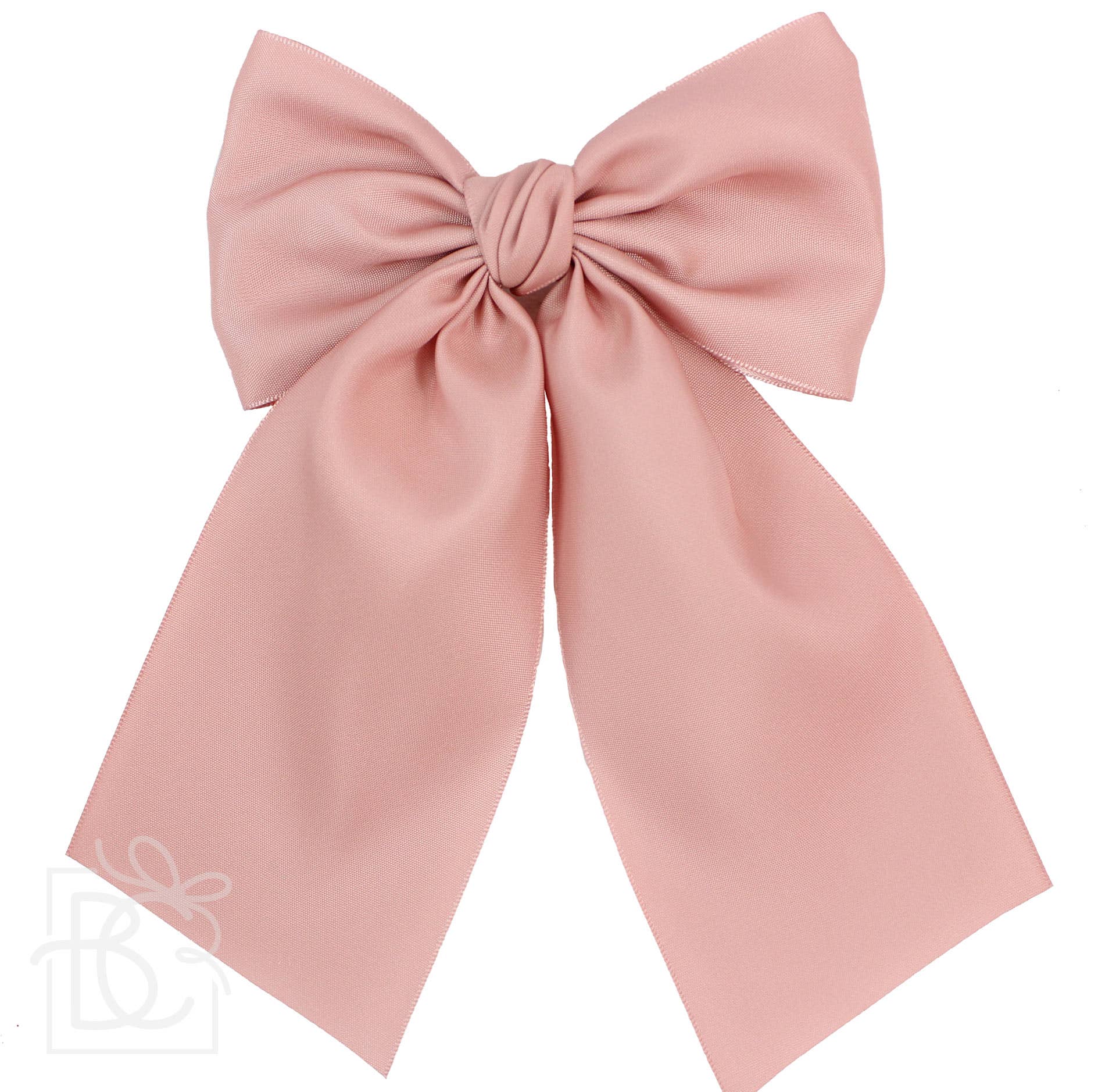 Beyond Creations Opaque Satin Bow With Euro Knot & Tails: Antique White / 4.5" Large - Image 11
