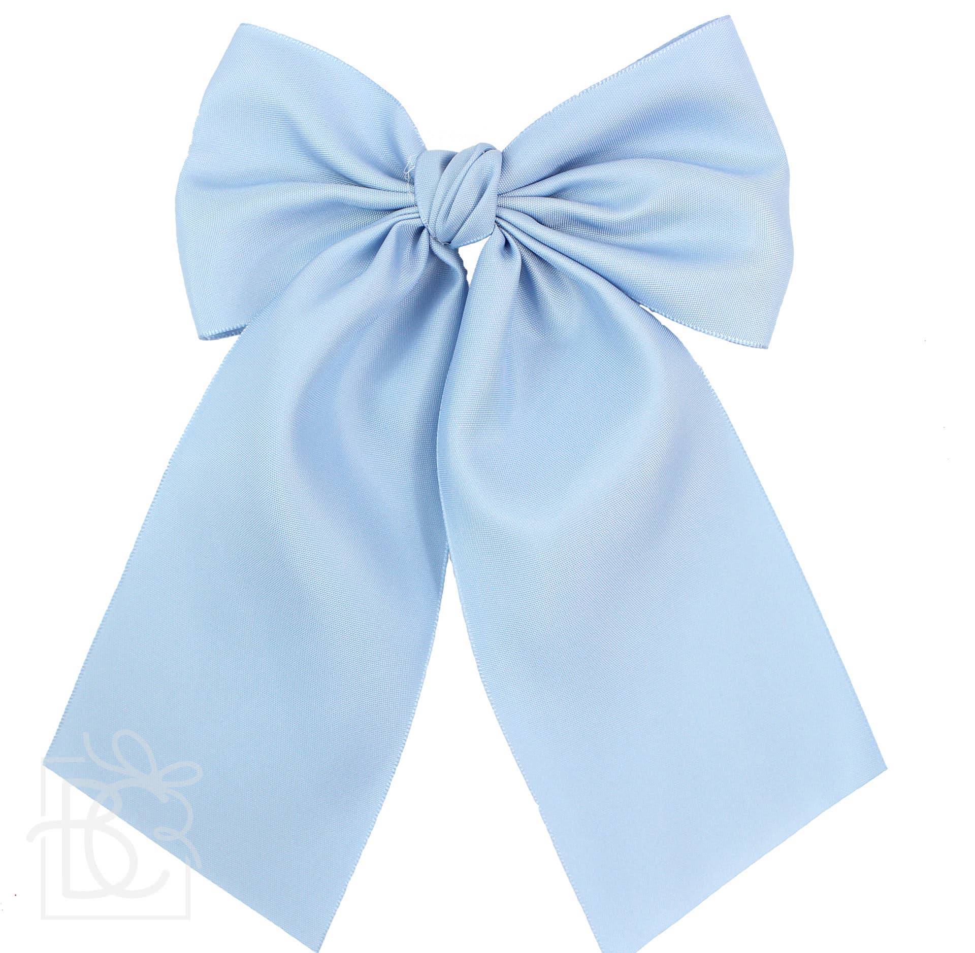Beyond Creations Opaque Satin Bow With Euro Knot & Tails: Antique White / 4.5" Large - Image 15