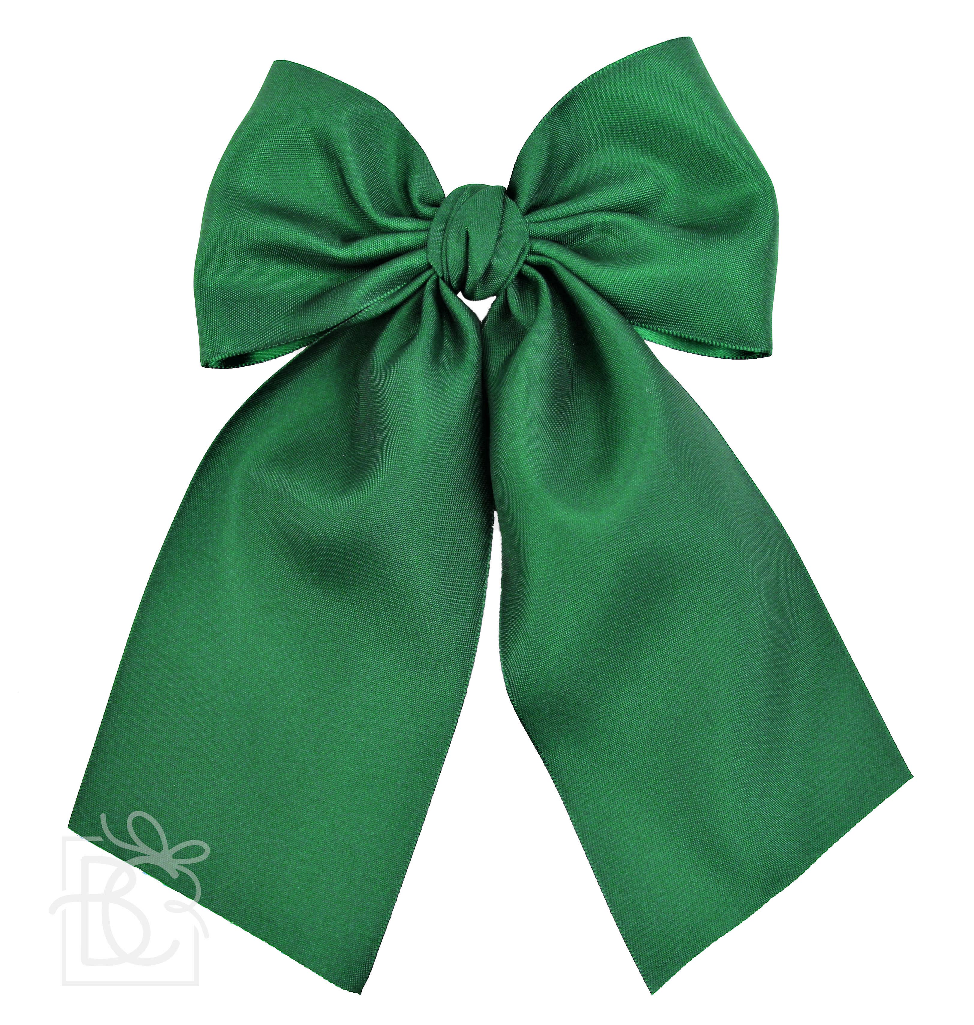 Beyond Creations Opaque Satin Bow With Euro Knot & Tails: Antique White / 4.5" Large - Image 22