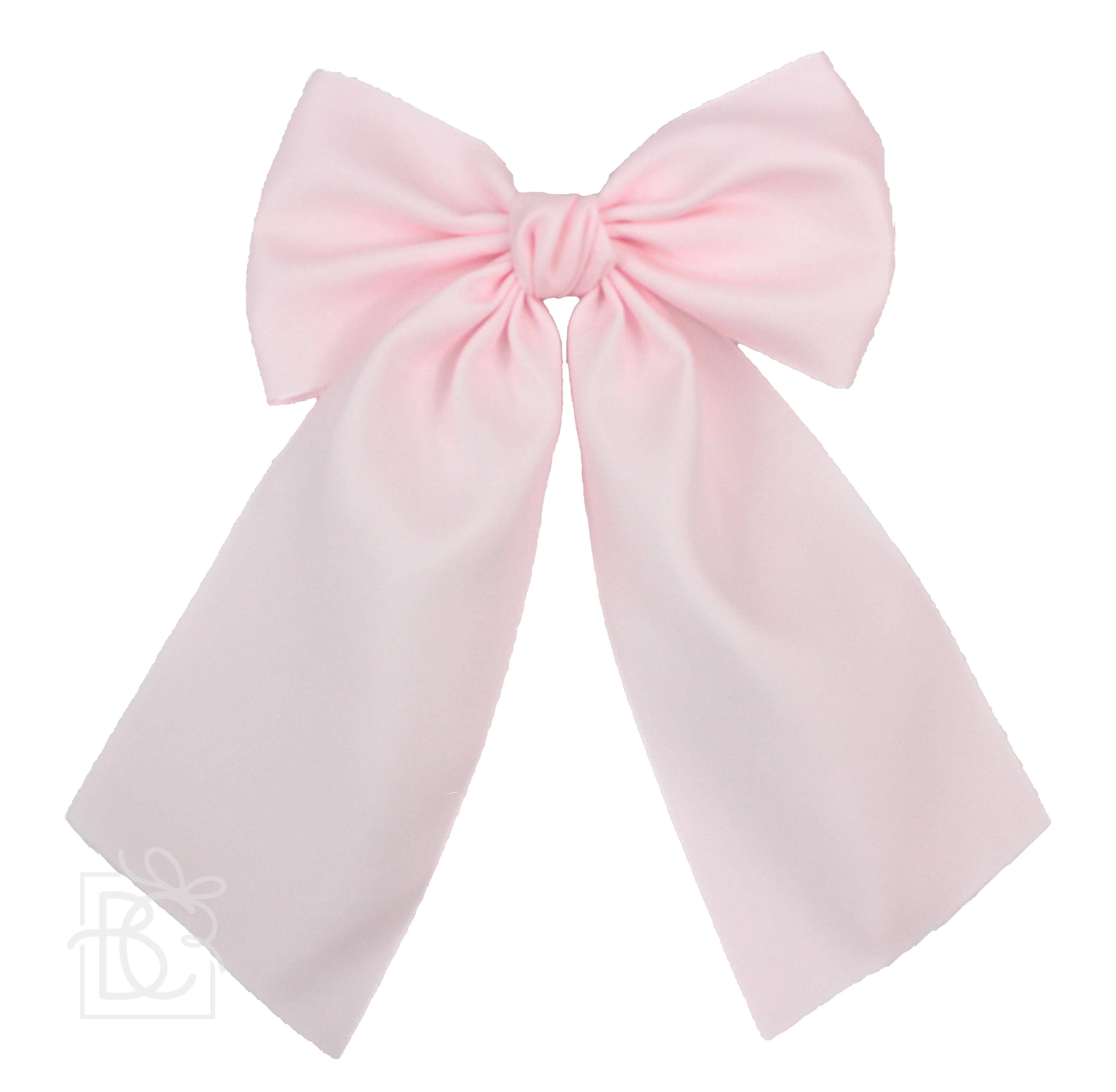 Beyond Creations Opaque Satin Bow With Euro Knot & Tails: Antique White / 4.5" Large - Image 8