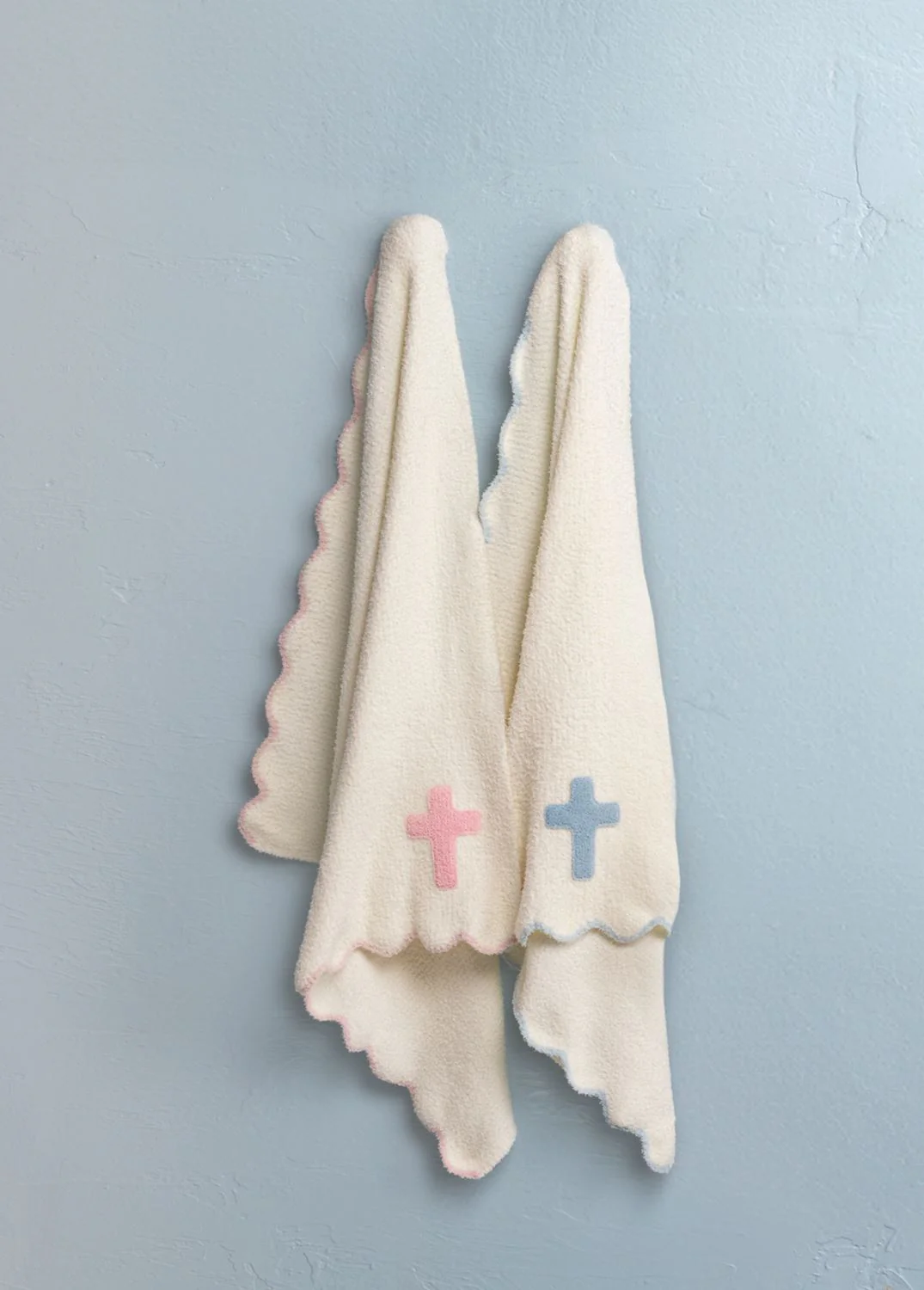 Blue Cross Chenille Baby Blanket - Image 4