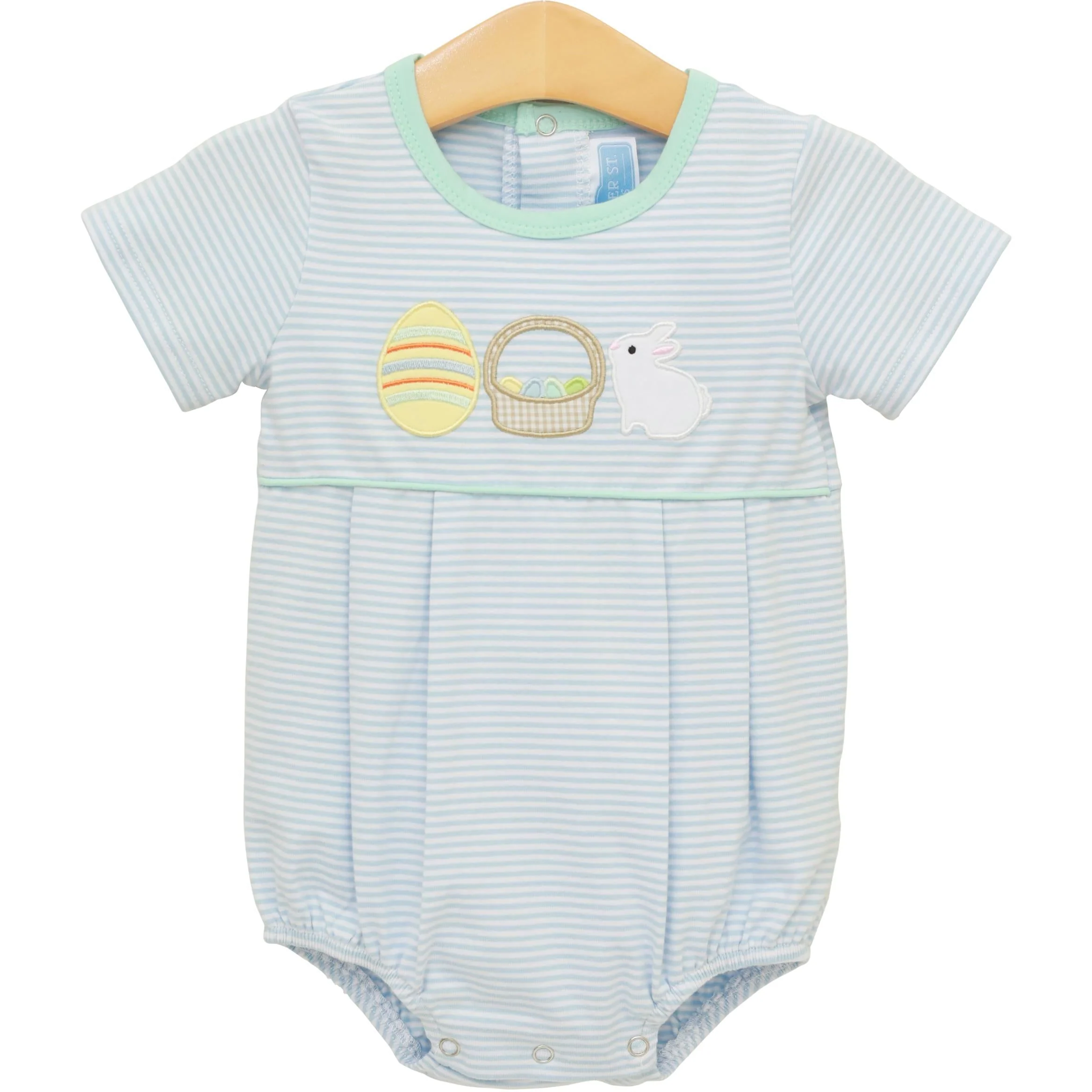 Trotter Street Kids Bunnies & Baskets Bubble - Blue