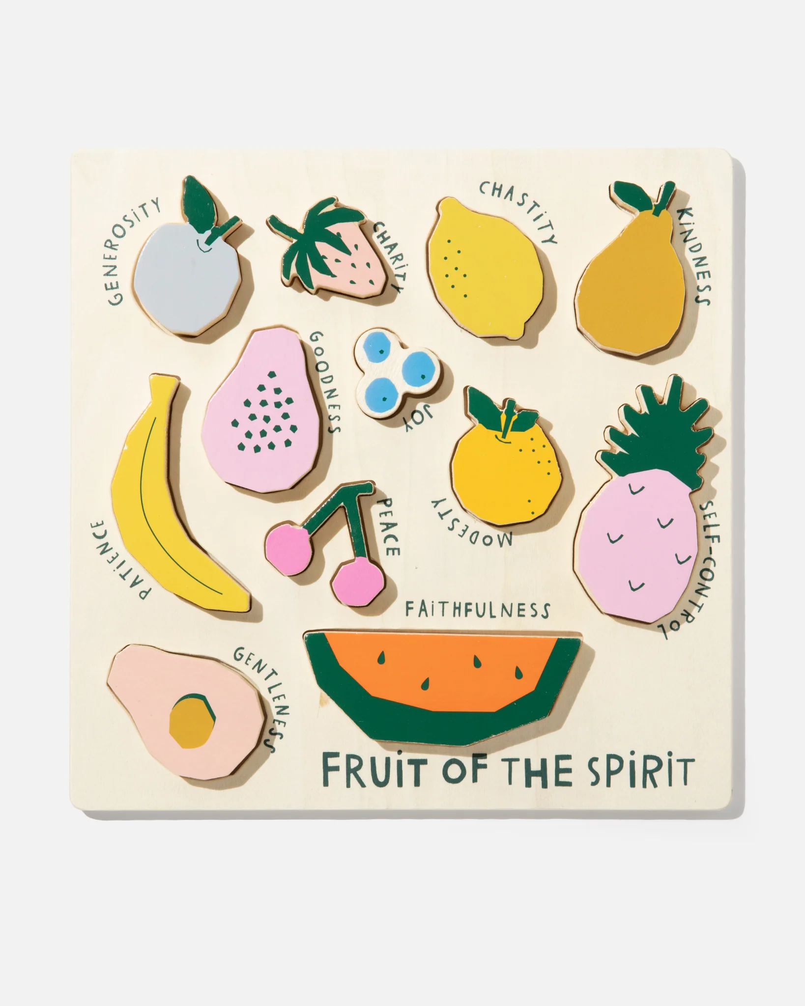 Bible Fruit of the Spirit Wooden Puzzle