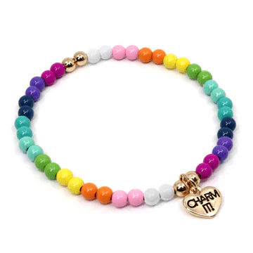 CHARM IT® 4mm Rainbow Stretch Bracelet