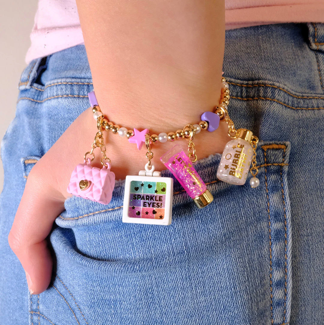 CHARM IT® Gold Heart & Star Stretch Bead Bracelet - Image 2