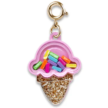 CHARM IT Gold Ice Cream Cone Shaker Charm