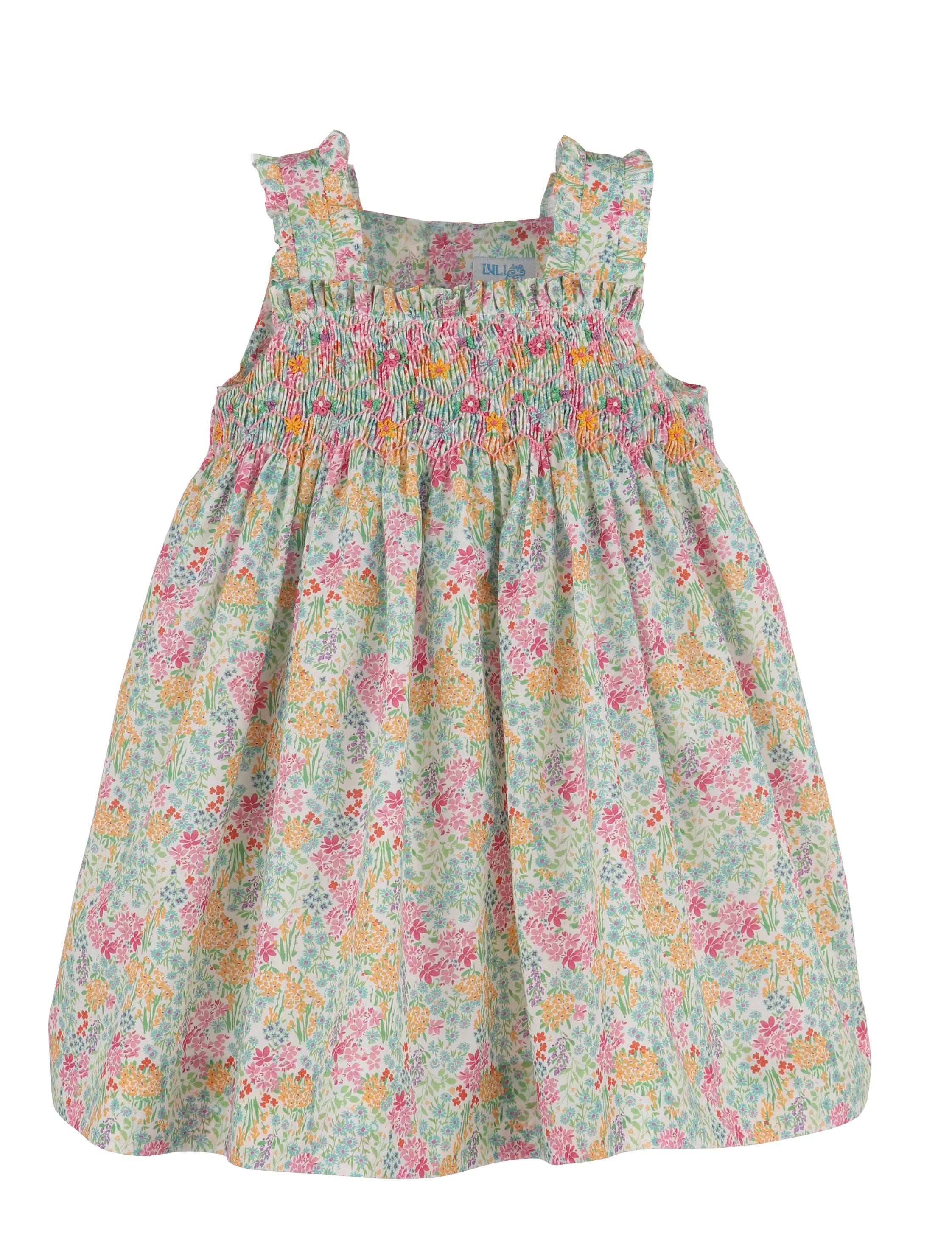 Garden Smock Dress- Pink
