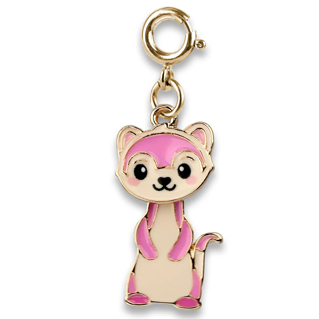 Gold Swivel Ferret Charm