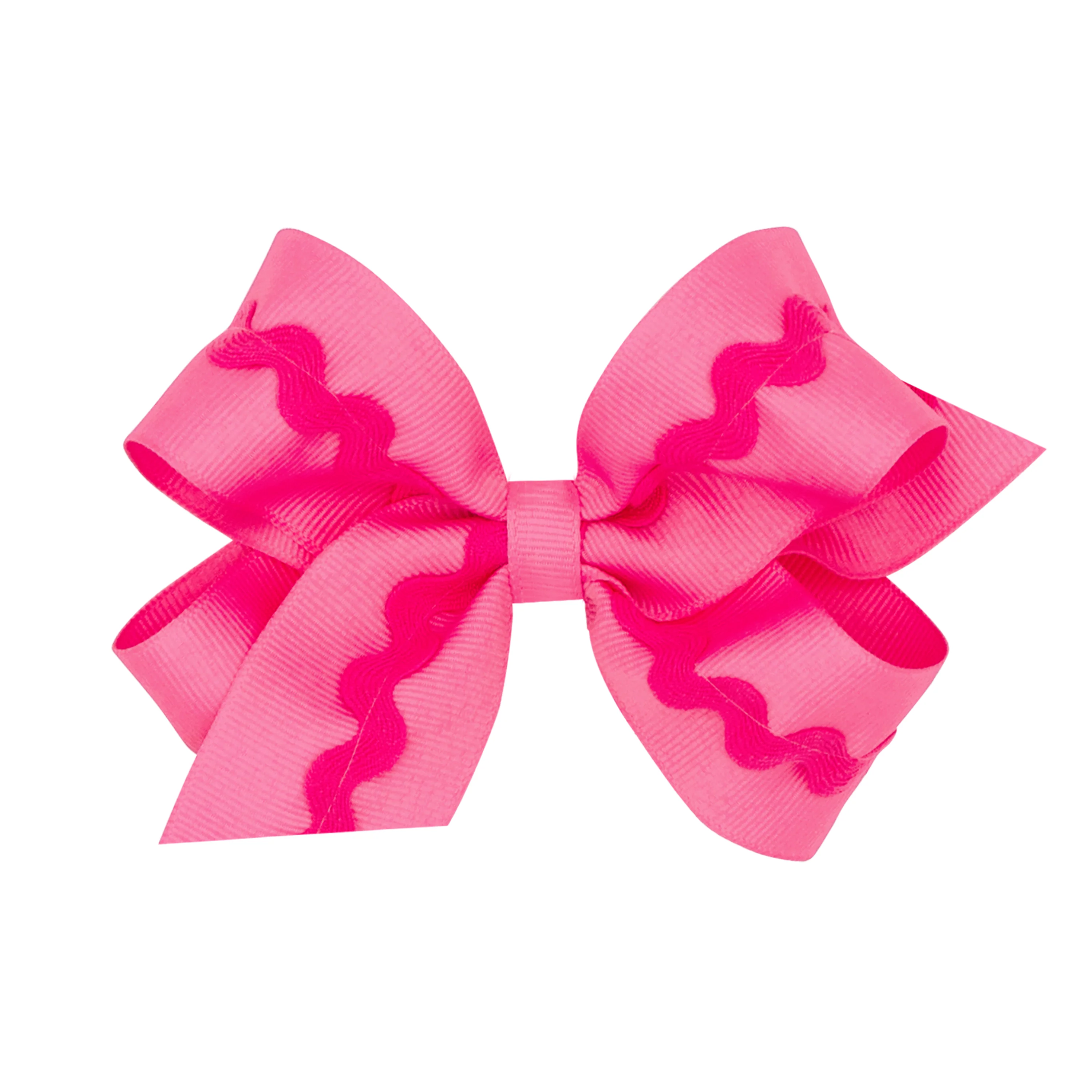 Grosgrain Hair Bow with Ric-Rac Trim Wee Ones
