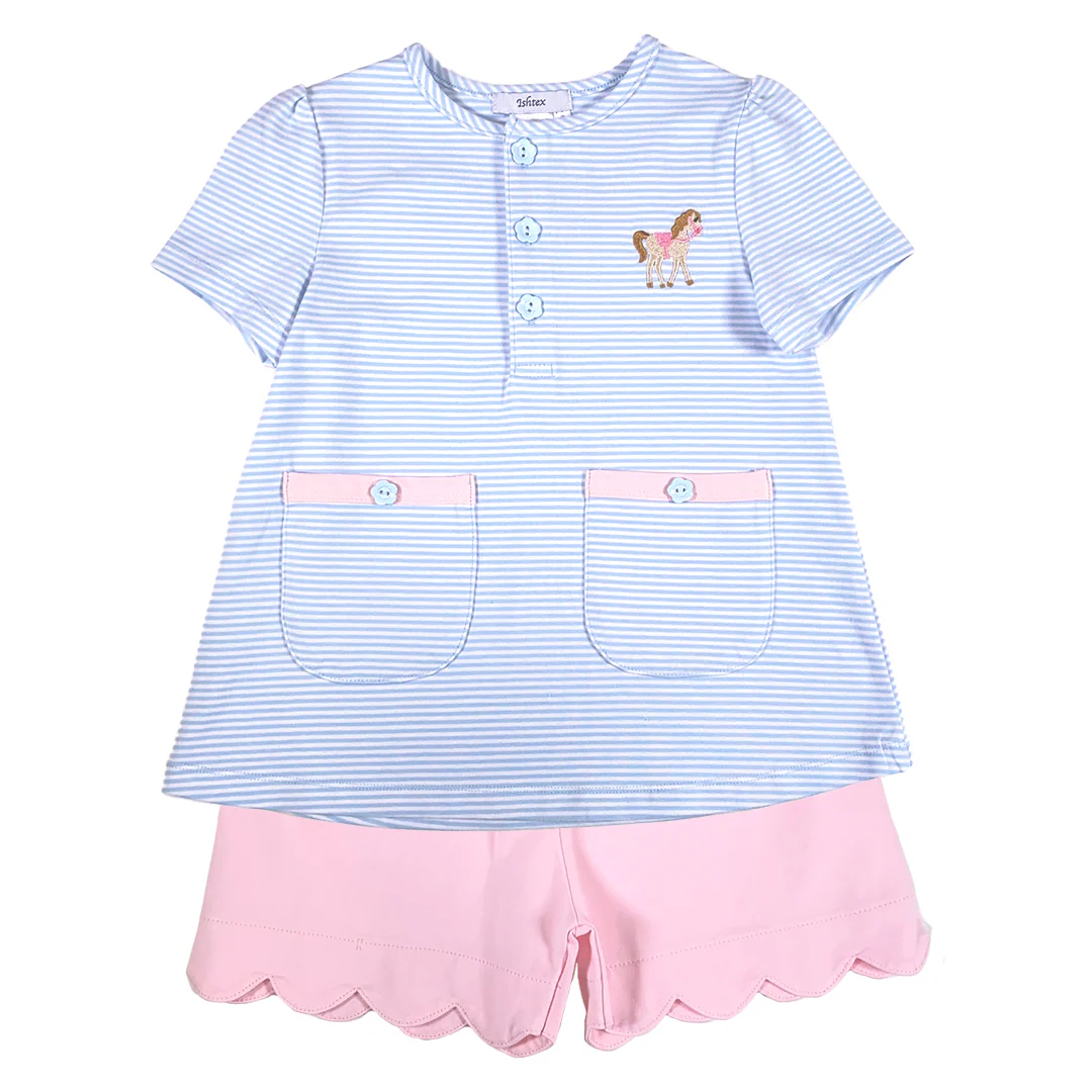Ishtex HORSE GIRL'S SHORTS SET