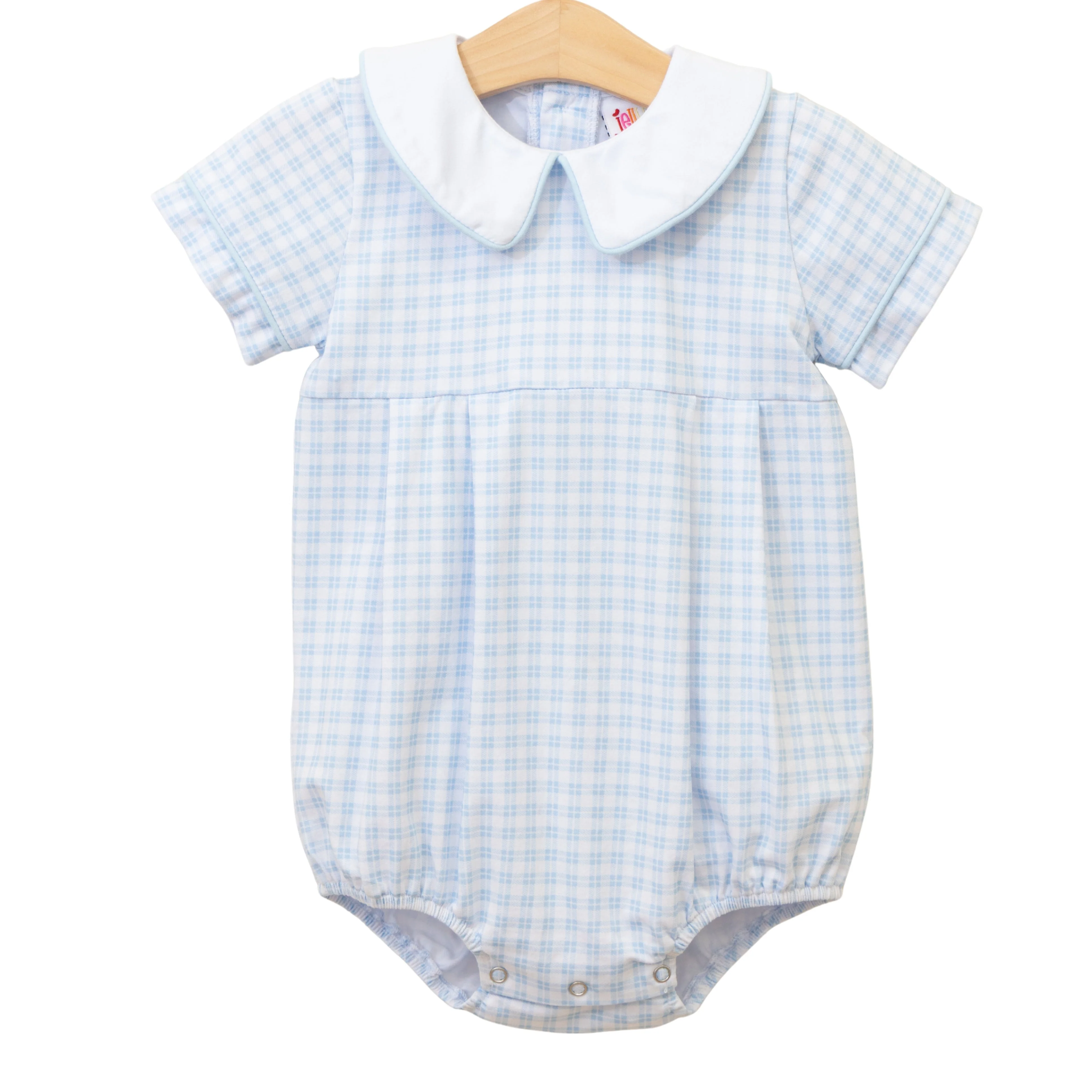 Jellybean Boy Powder Blue Plaid Bubble