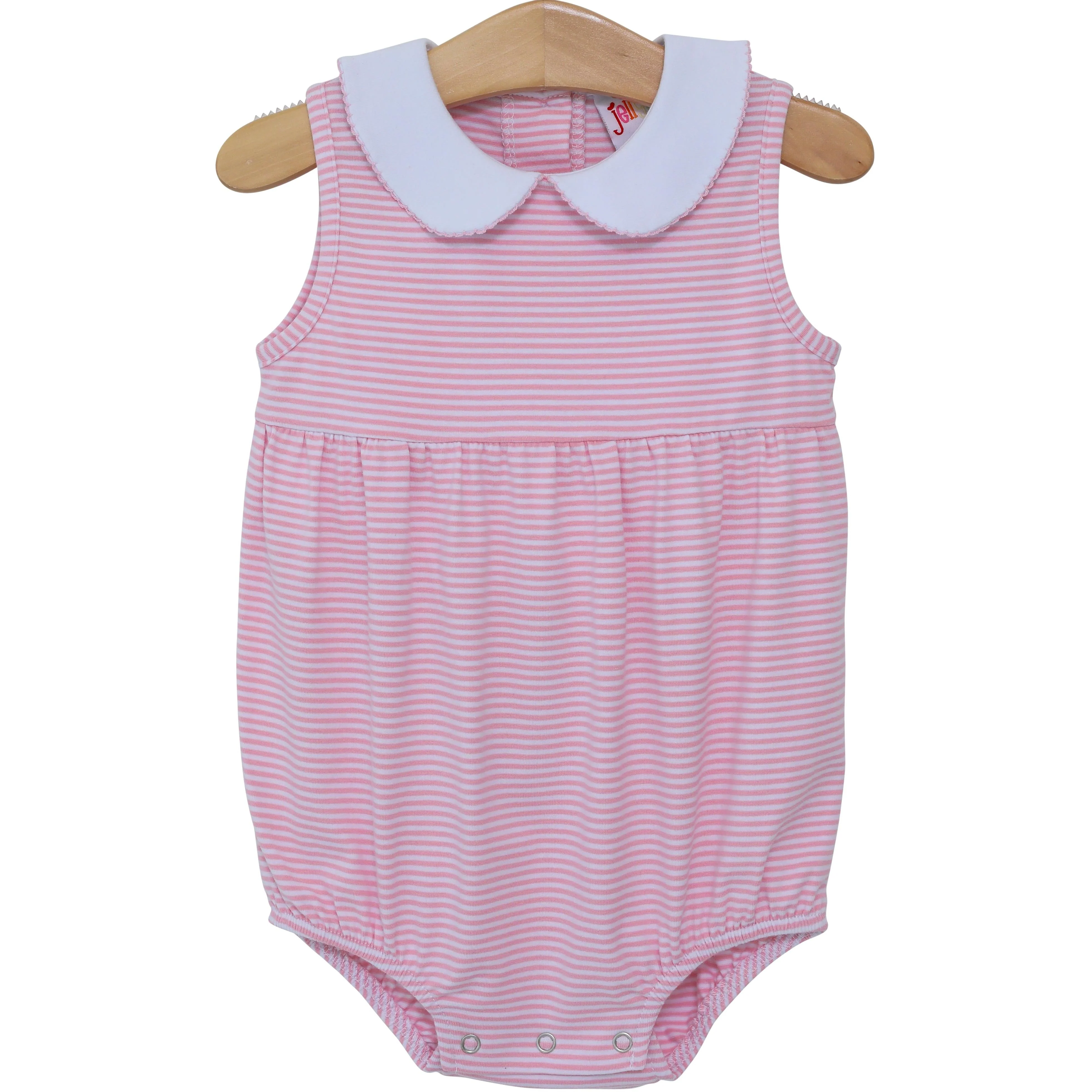 Jellybean Charlotte Sleeveless Bubble- Light Pink Stripe