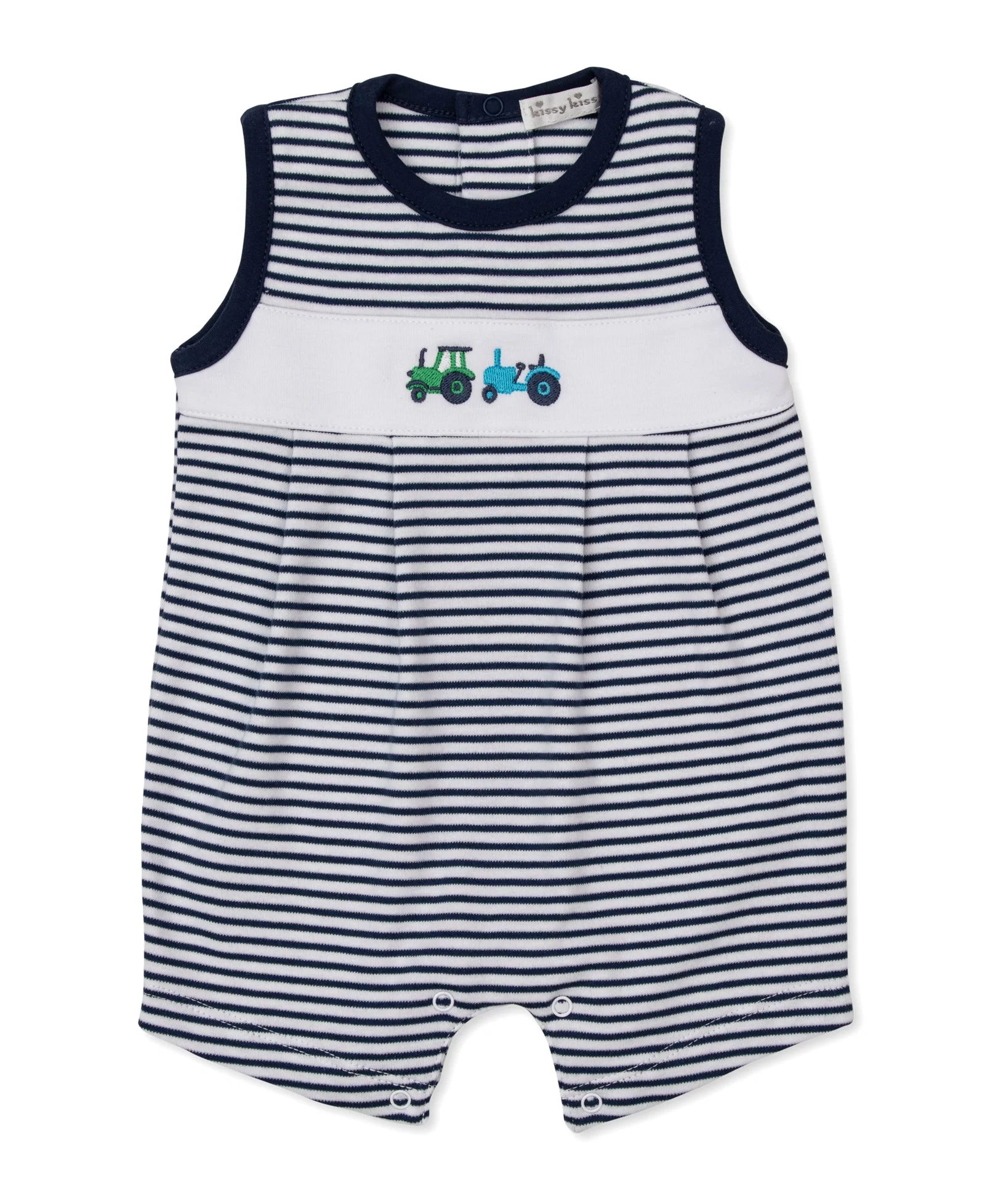 Kissy Kissy Trusty Tractors Sleeveless Stripe Playsuit