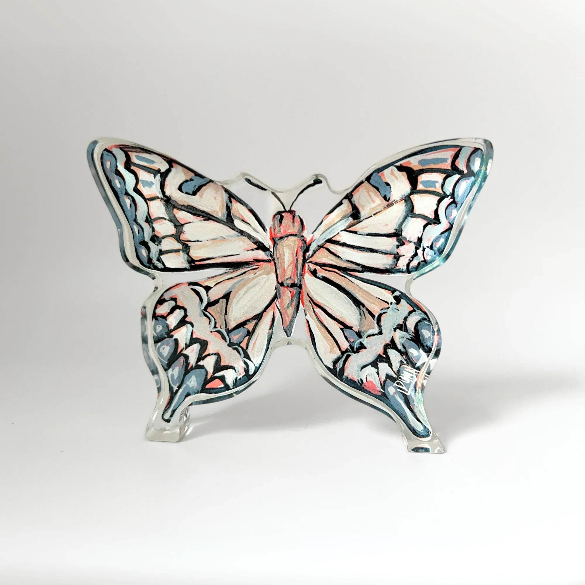 Lauren Dunn NEUTRAL BUTTERFLY ACRYLIC BLOCK