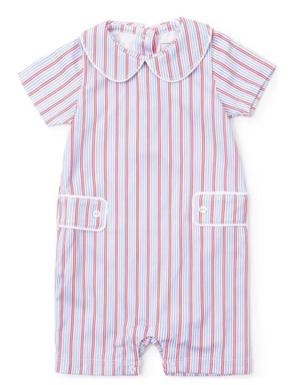 Lila & Hayes Henry Boys' Pima Cotton Shortall - Liberty Stripe