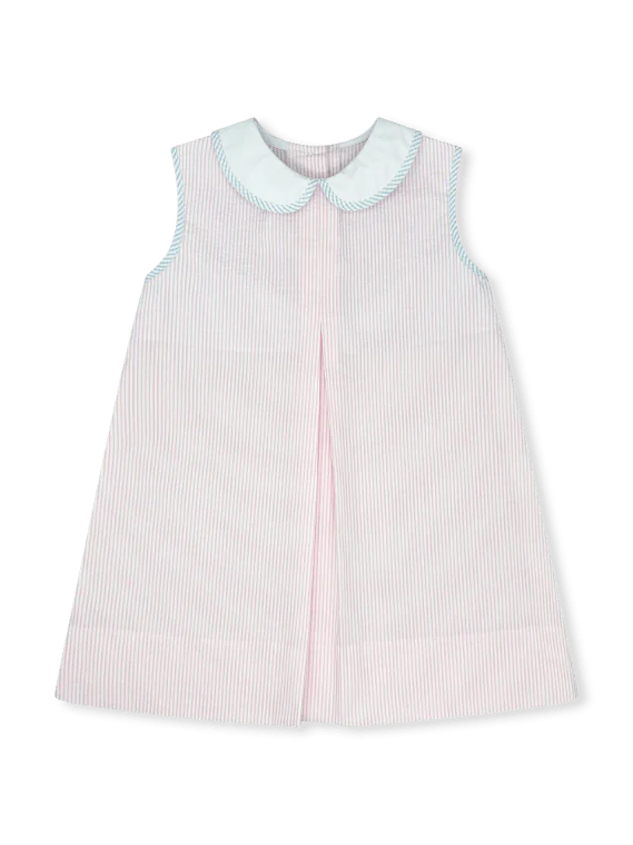 Lullaby Set - Caroline Dress Simply Pink Seersucker, Blue Seersucker