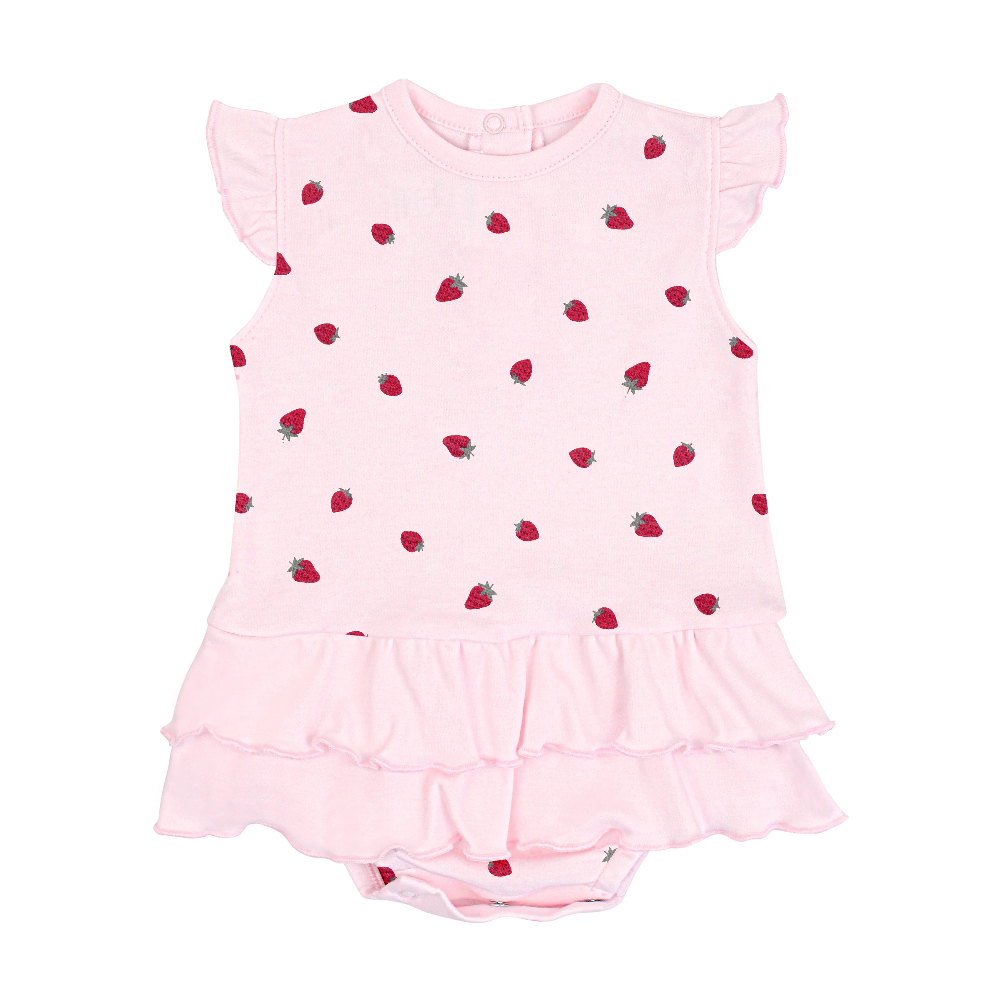 LYDA BABY Strawberries Onesie Pink