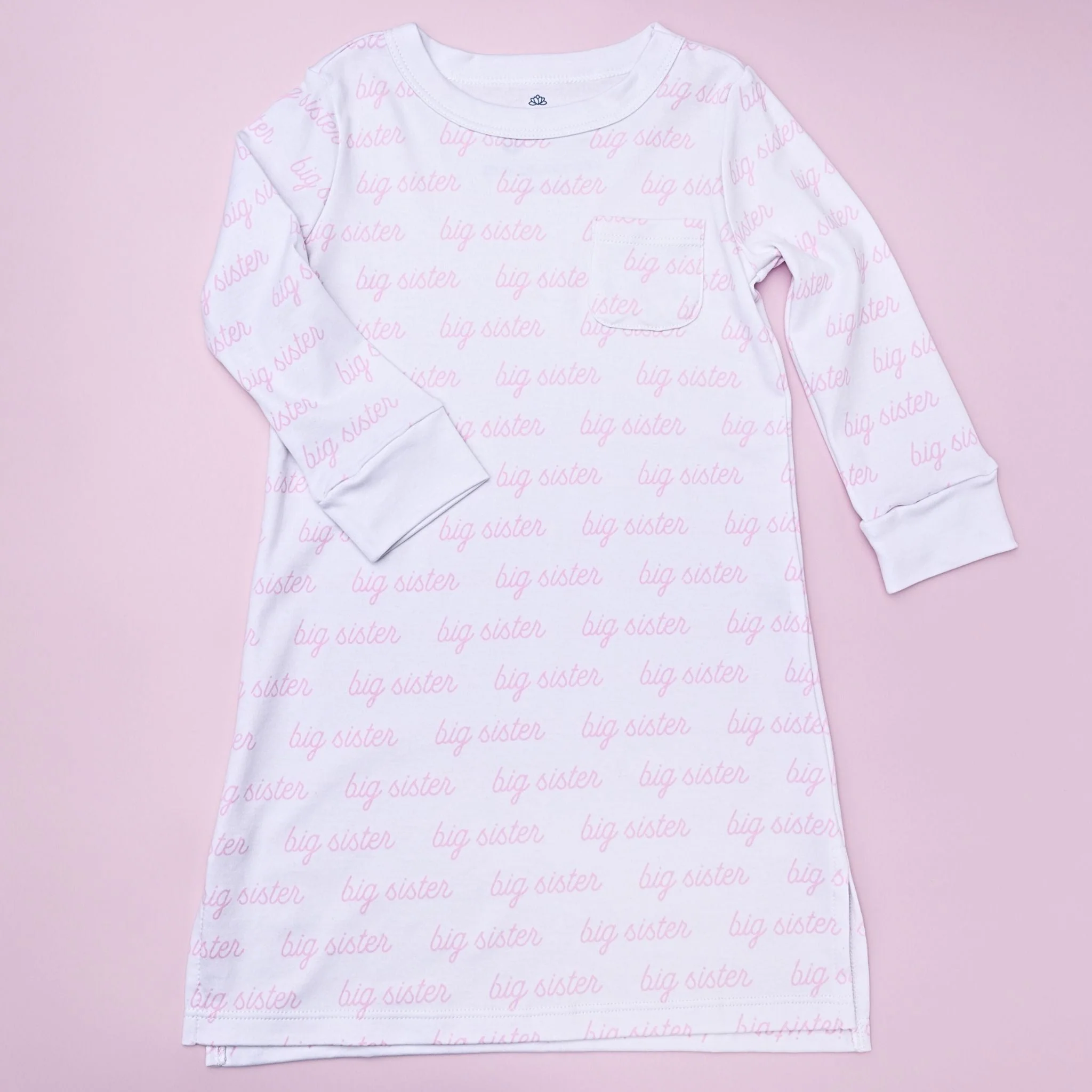 Magnolia Baby Big Sister Print Long Sleeve Nightdress