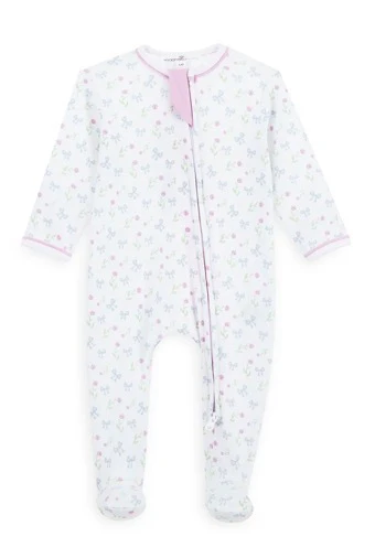 MAGNOLIA BABY Evelyn's Classics Print Zip Footie