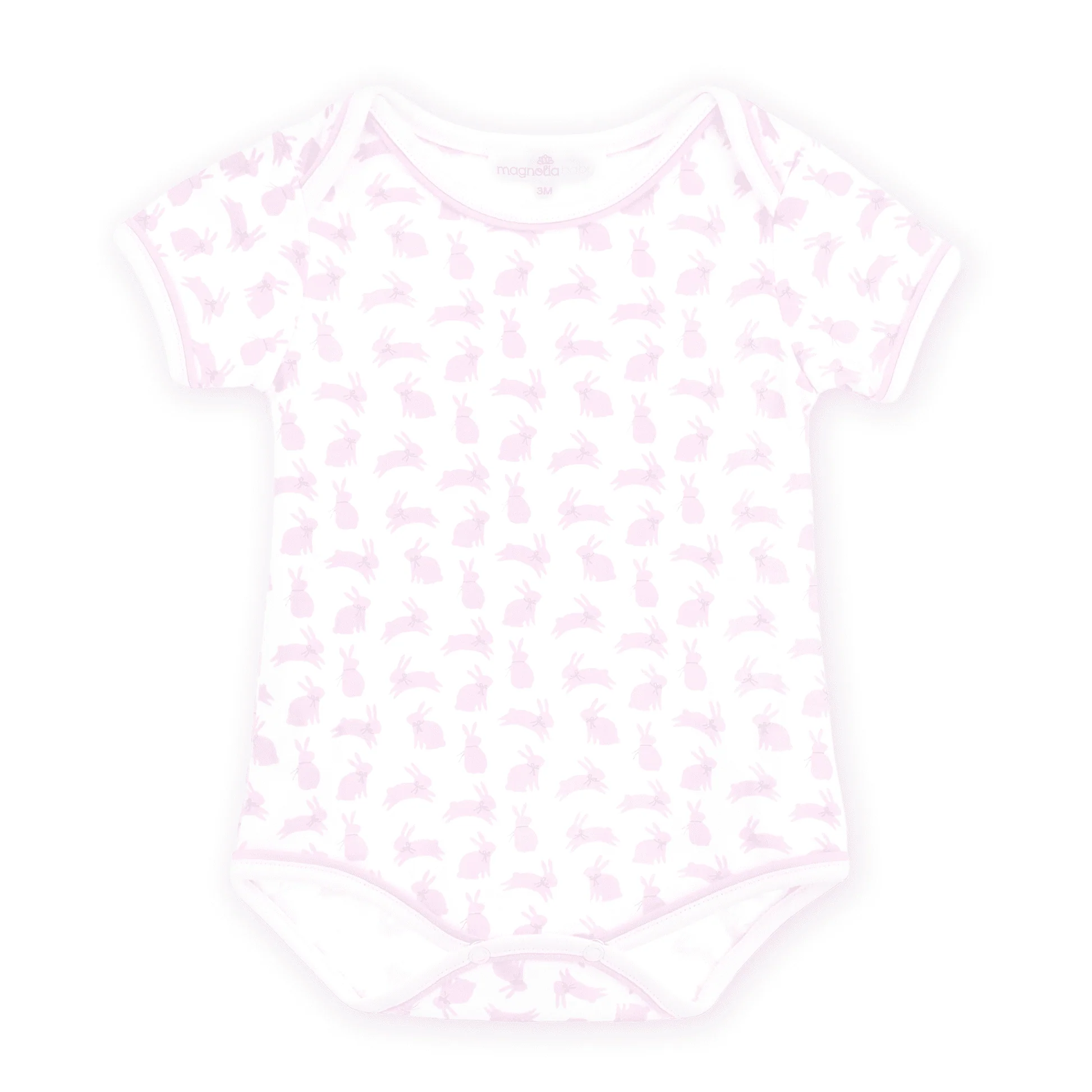 Magnolia Baby Leaping Bunnies Print Bodysuit - Pink
