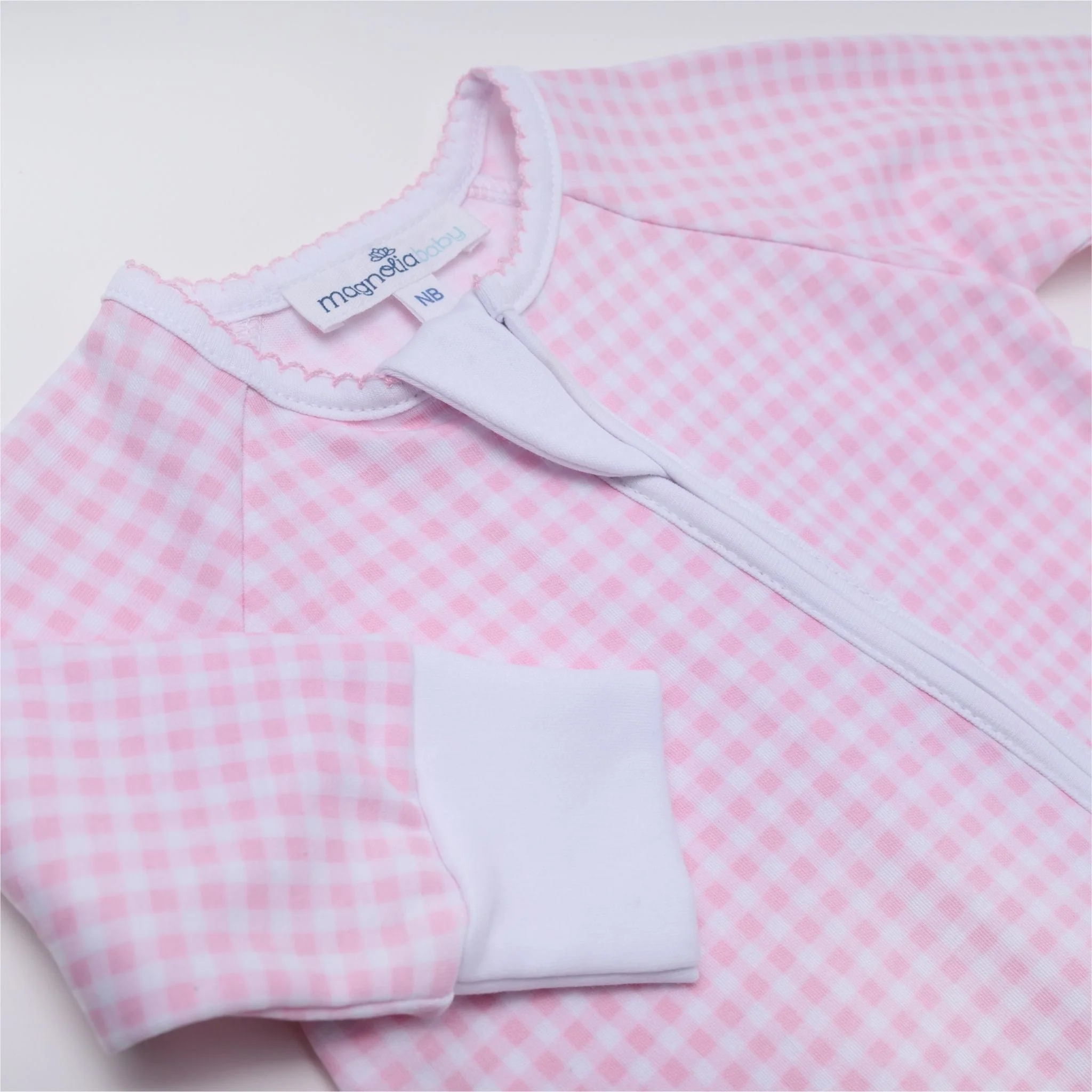 MAGNOLIA BABY Mini Checks Zip Playsuit - Pink