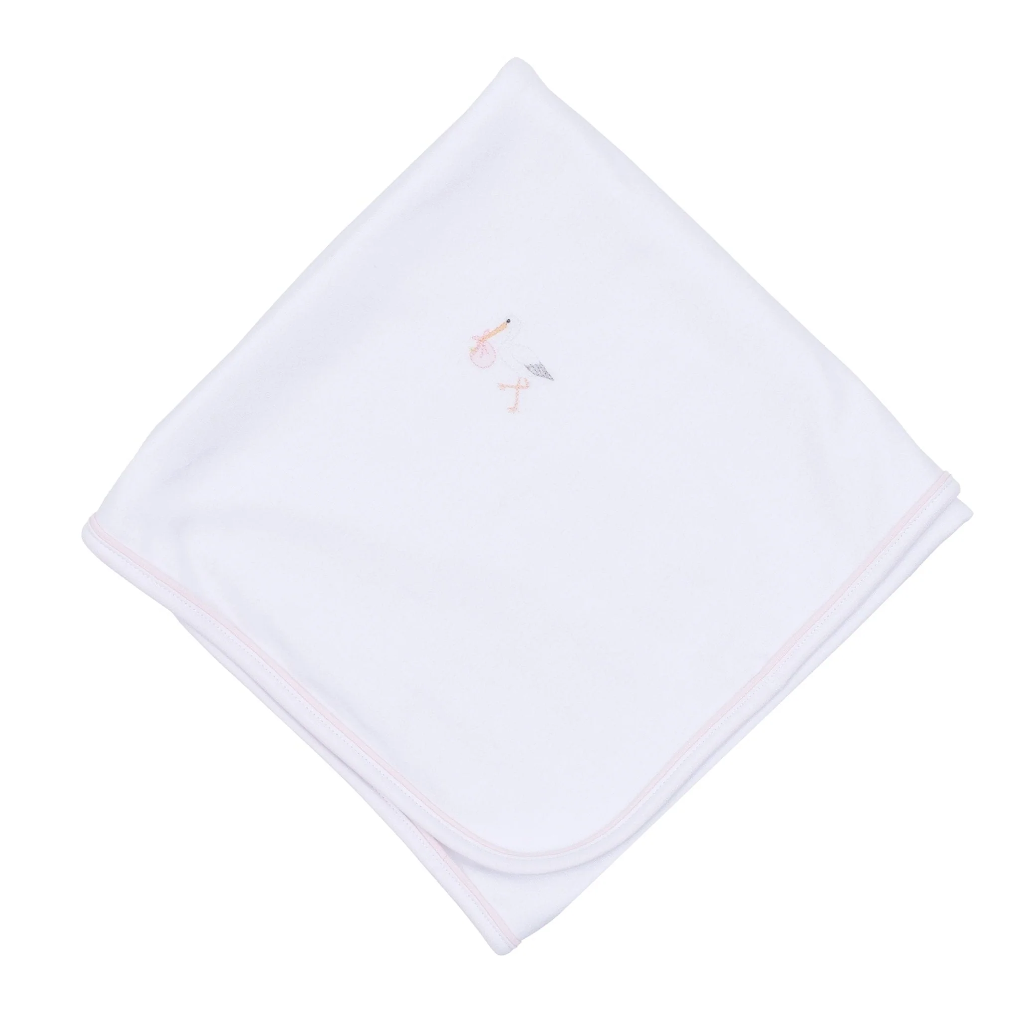 Magnolia Baby Vintage Stork Receiving Blanket - Pink
