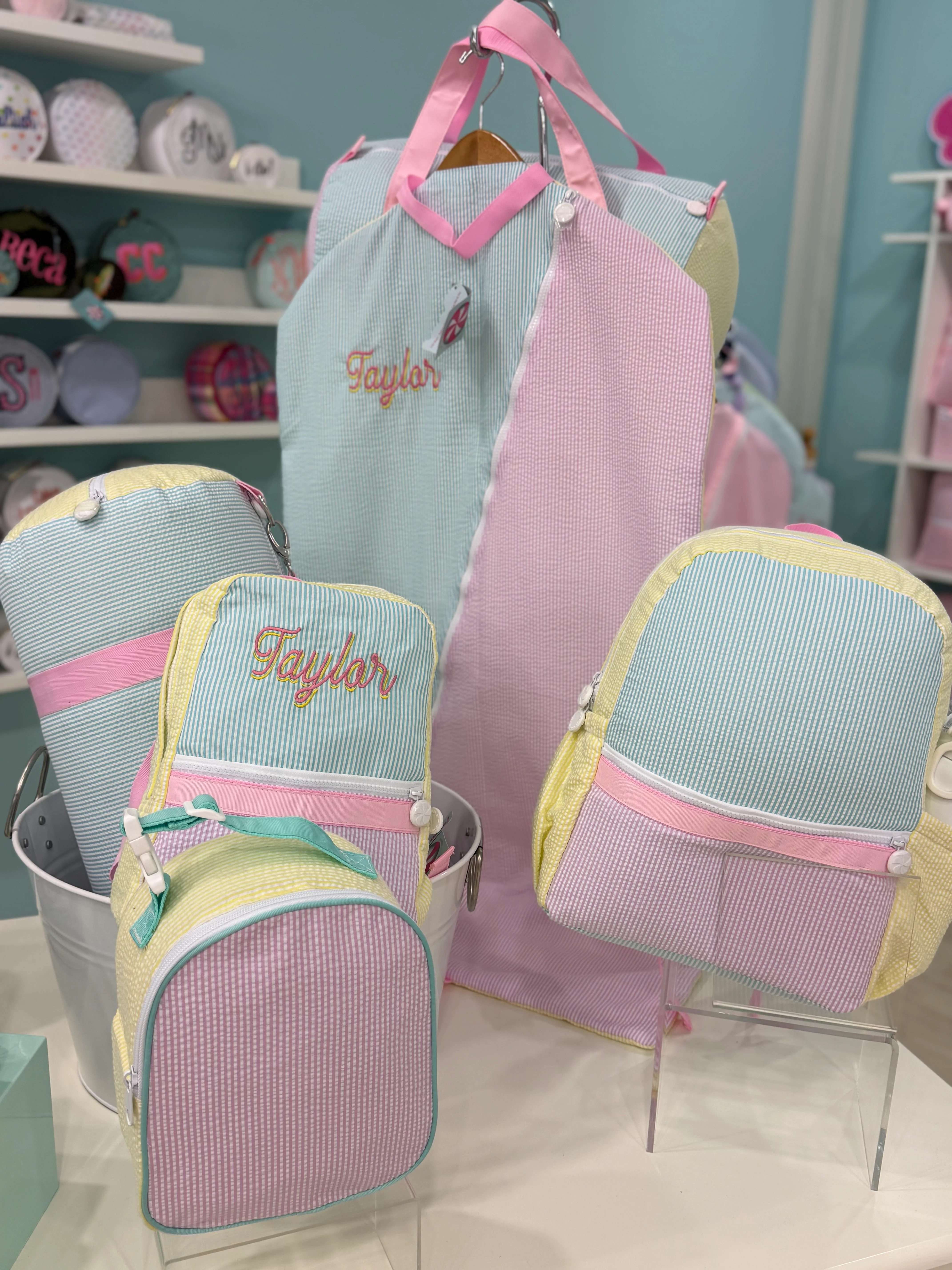Oh! Mint Mermaid Seersucker Duffel & Traveler - Image 4
