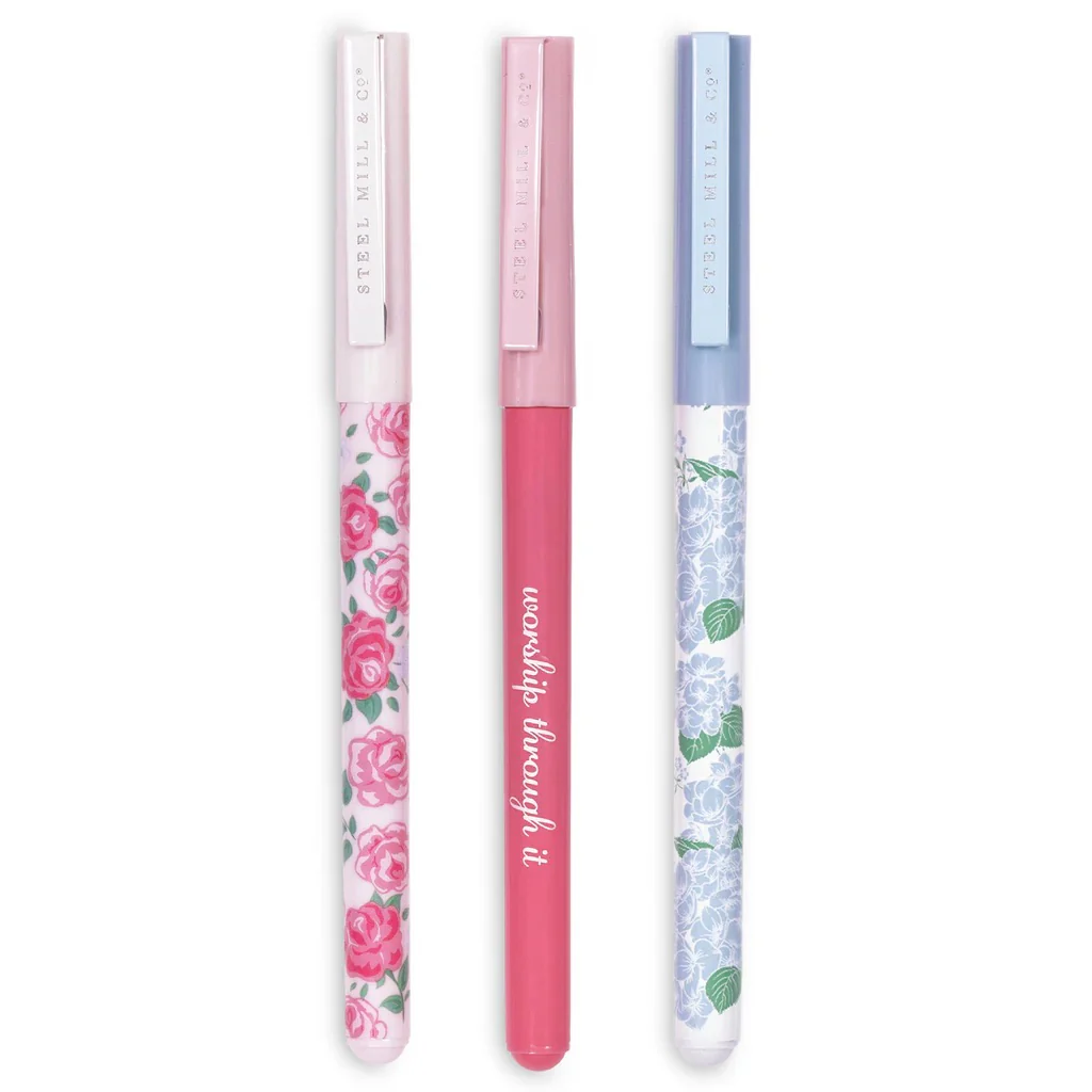 PEN SET OF 3, FAITH AND FLORALS