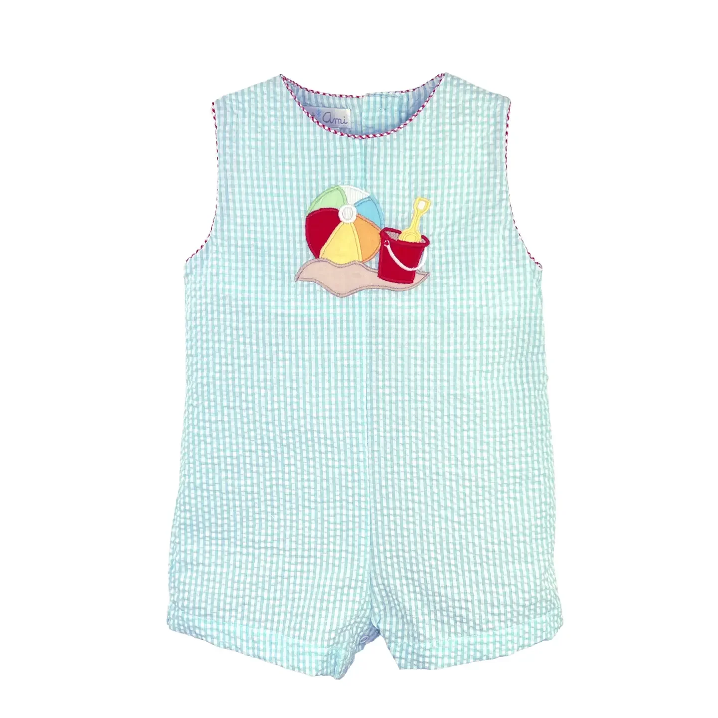 Petit Ami Boy Sunsuit with Beach Applique