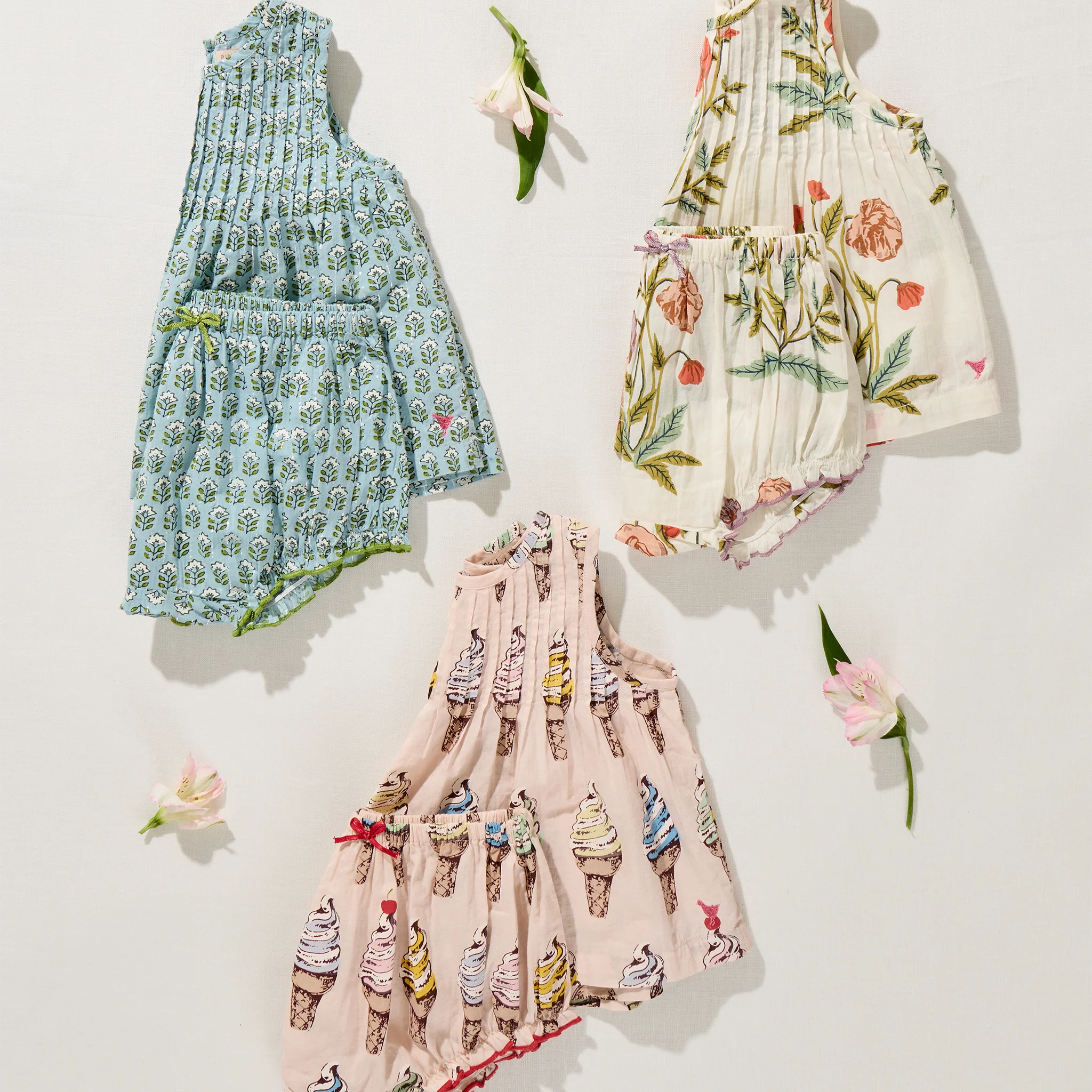 Pink Chicken - Baby Girls Jaipur 2-PC Set - Rosewick Poppy - Image 3