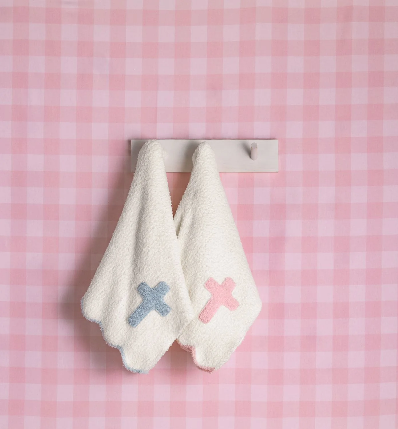 Pink Cross Chenille Baby Blanket - Image 5