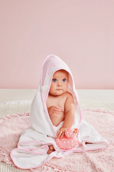 Pink Ric-Rac Hooded Towel