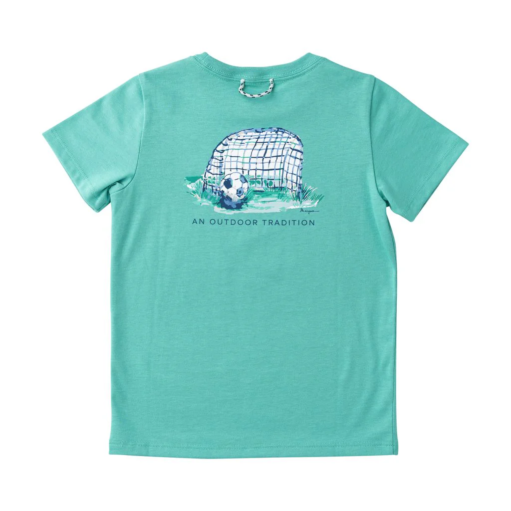 PRODOH Kid's Kids' Short Sleeve Cotton T-shirt in Marine Green