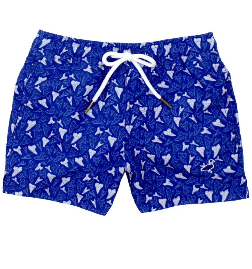 Properly Tied Boys Swim Trunk Shark Tooth