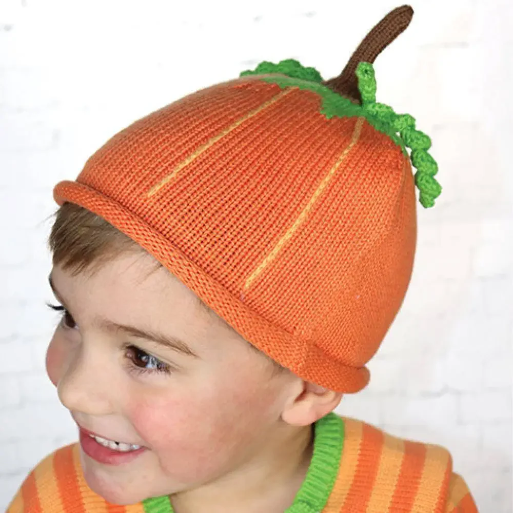Pumpkin Knit Hat - Image 2