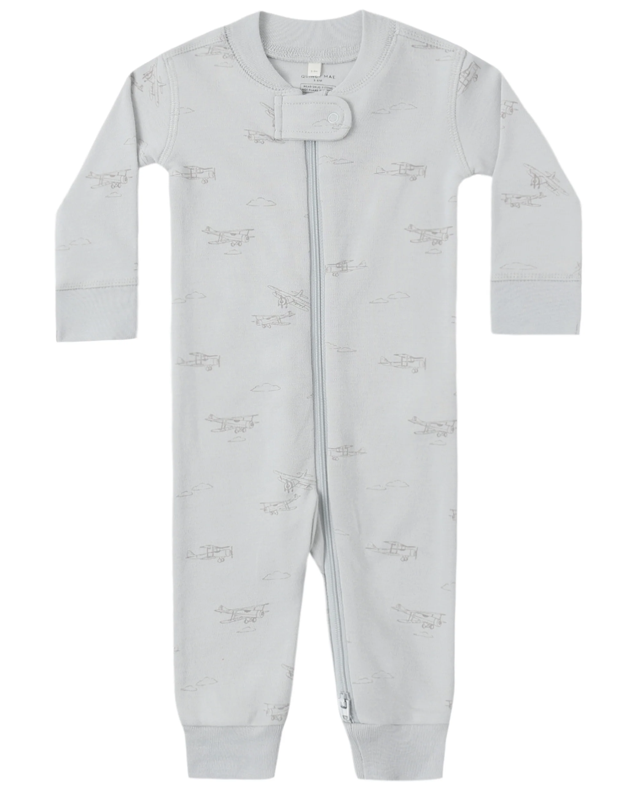 Quincy Mae ZIP LONGSLEEVE SLEEPER AIRPLANE