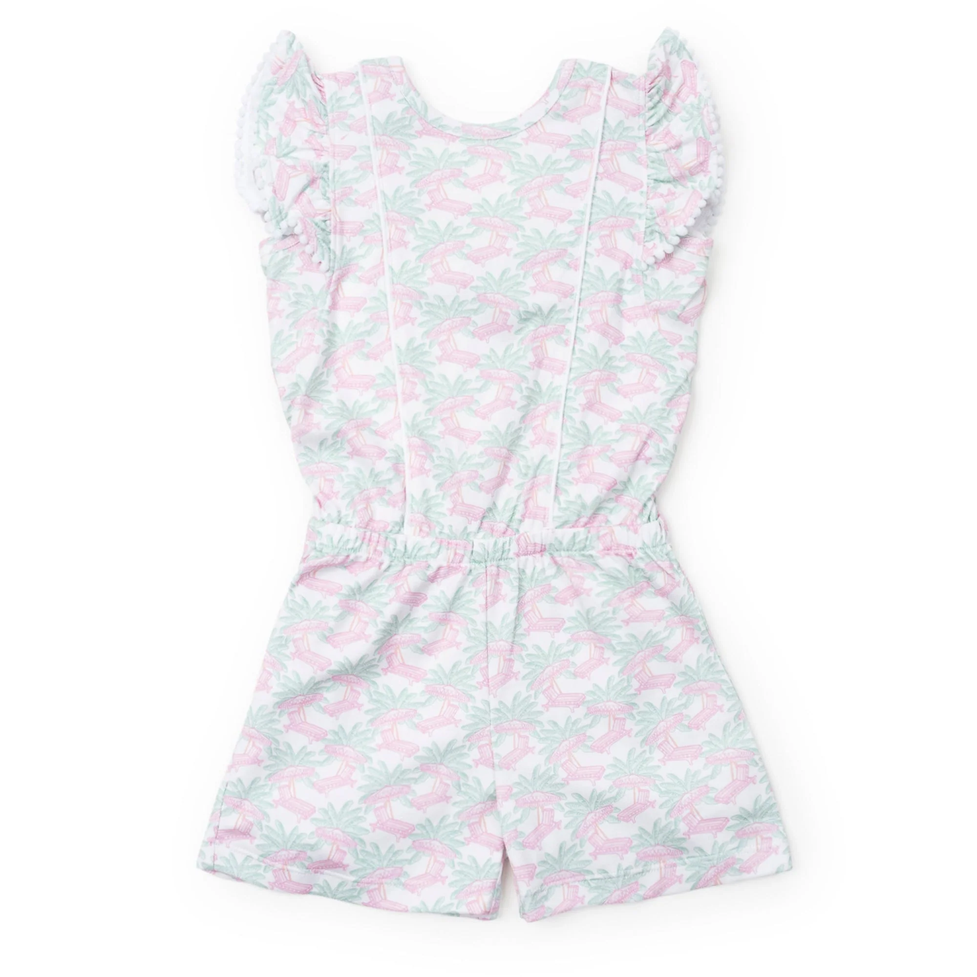 RAE GIRLS' ROMPER - POOLSIDE PALMS