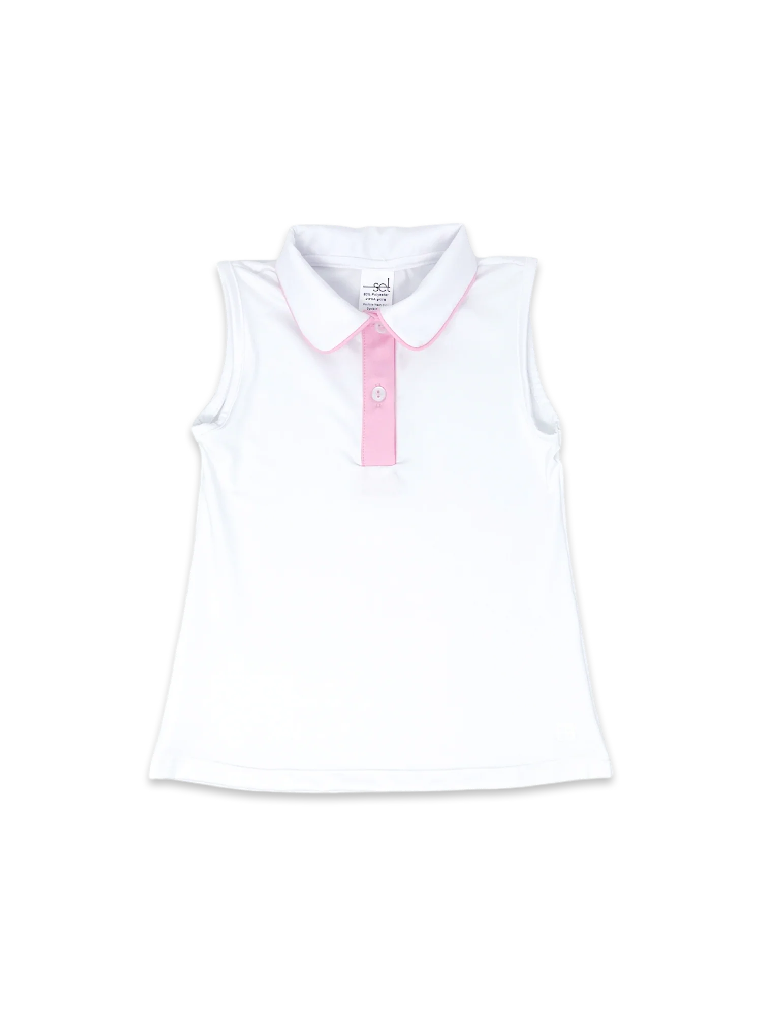 Set Athletics Gabby Tank - Pure Coconut, Cotton Candy Pink