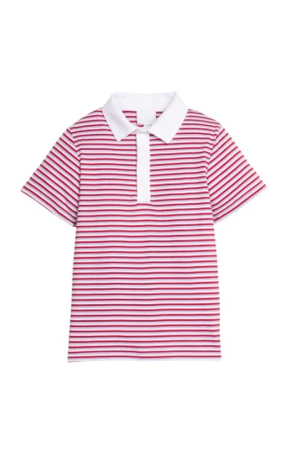 Little English Short Sleeve Polo - Americana Stripe