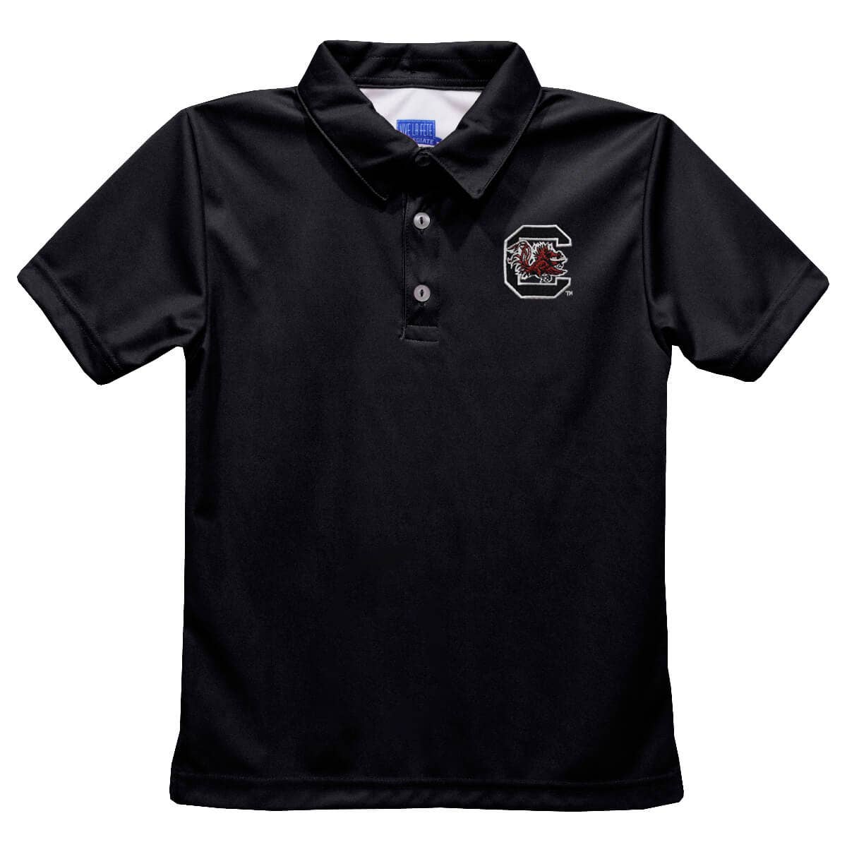 South Carolina Gamecocks Embroidered Black Polo Shirt: XS