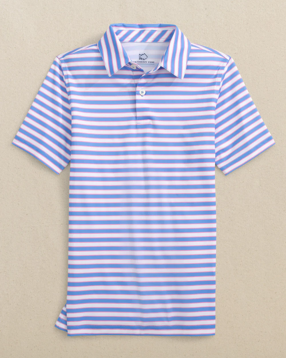 Southern Tide Boys Driver Waterway Stripe Performance Polo