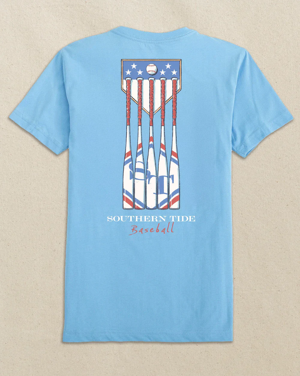 Southern Tide Kids Patriotic Bats Short Sleeve T-Shirt