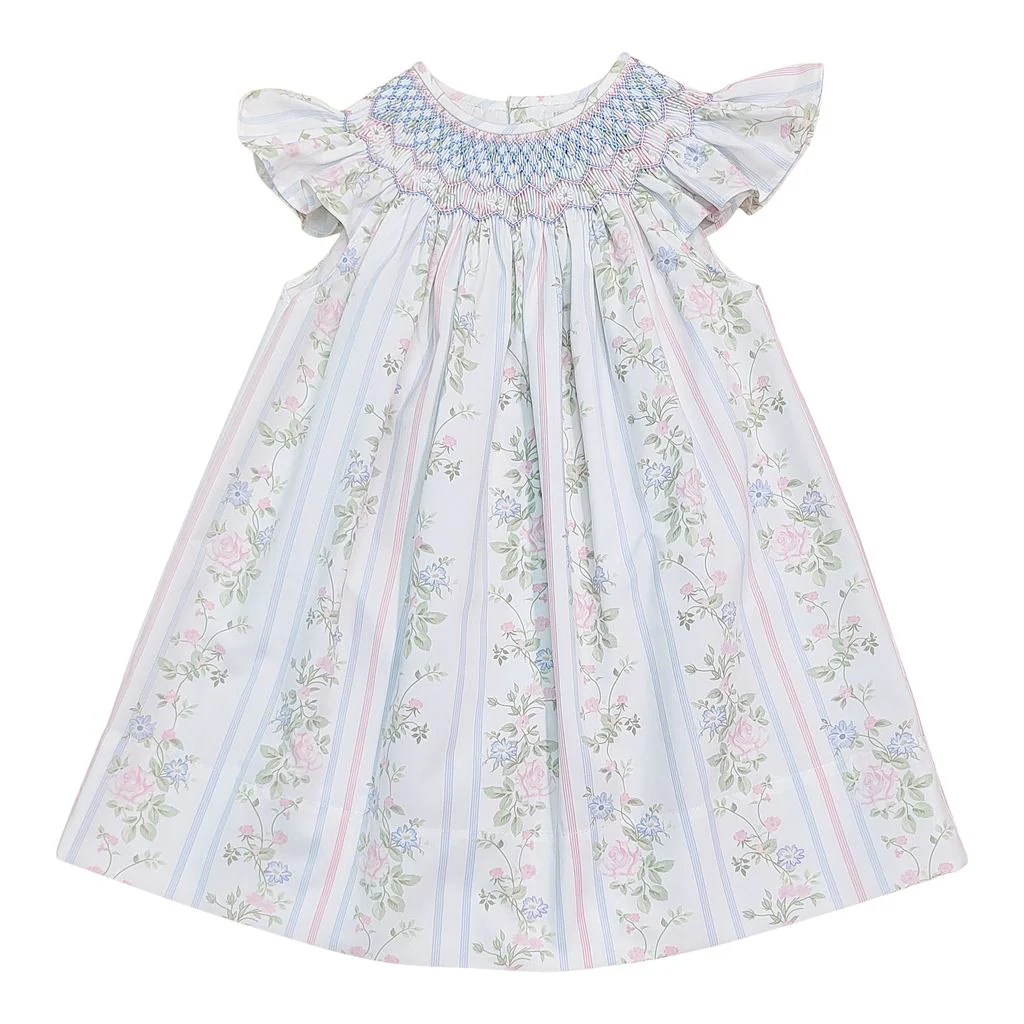 Sweet Dreams Valerie Floral Rose Vine Print (Pink/Blue)