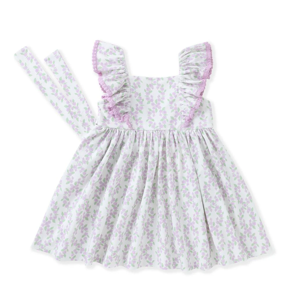 Swoon Purple Floral Pinafore Dress