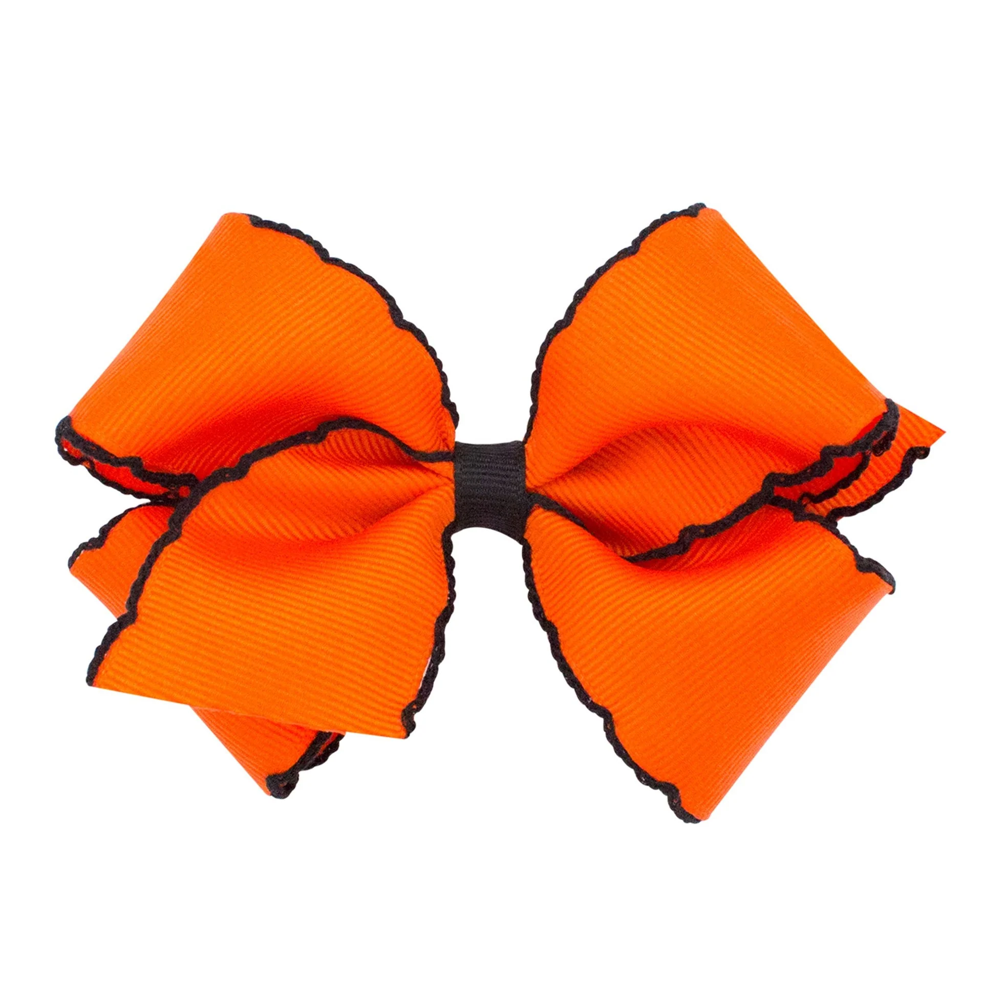 Wee Ones Medium Moonstitch Grosgrain Hair Bow Orange with Black Contrasting Wrap Red/White (Copy) (Copy) (Copy) (Copy)